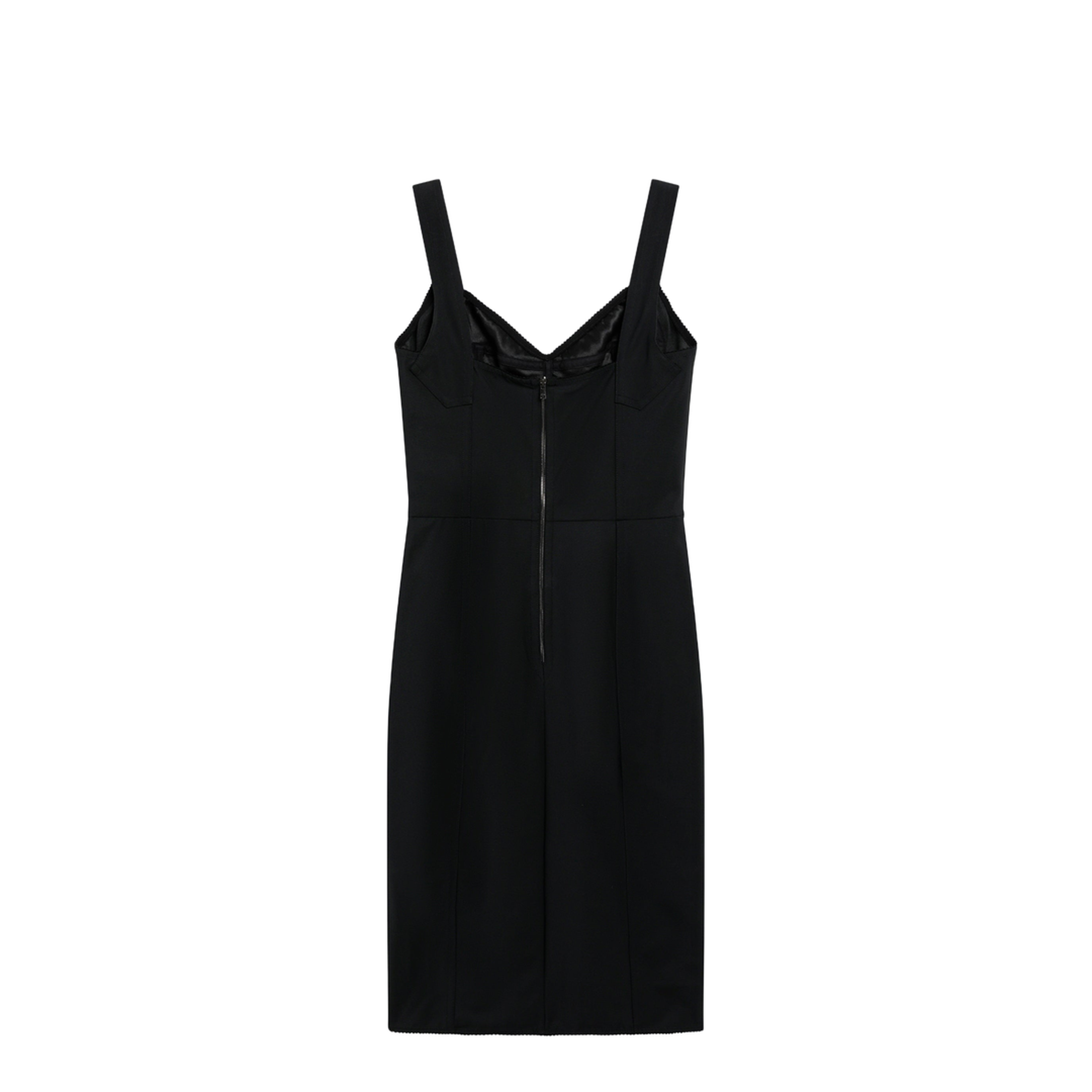 Black Sheath Dress with Lace Details - Image 2