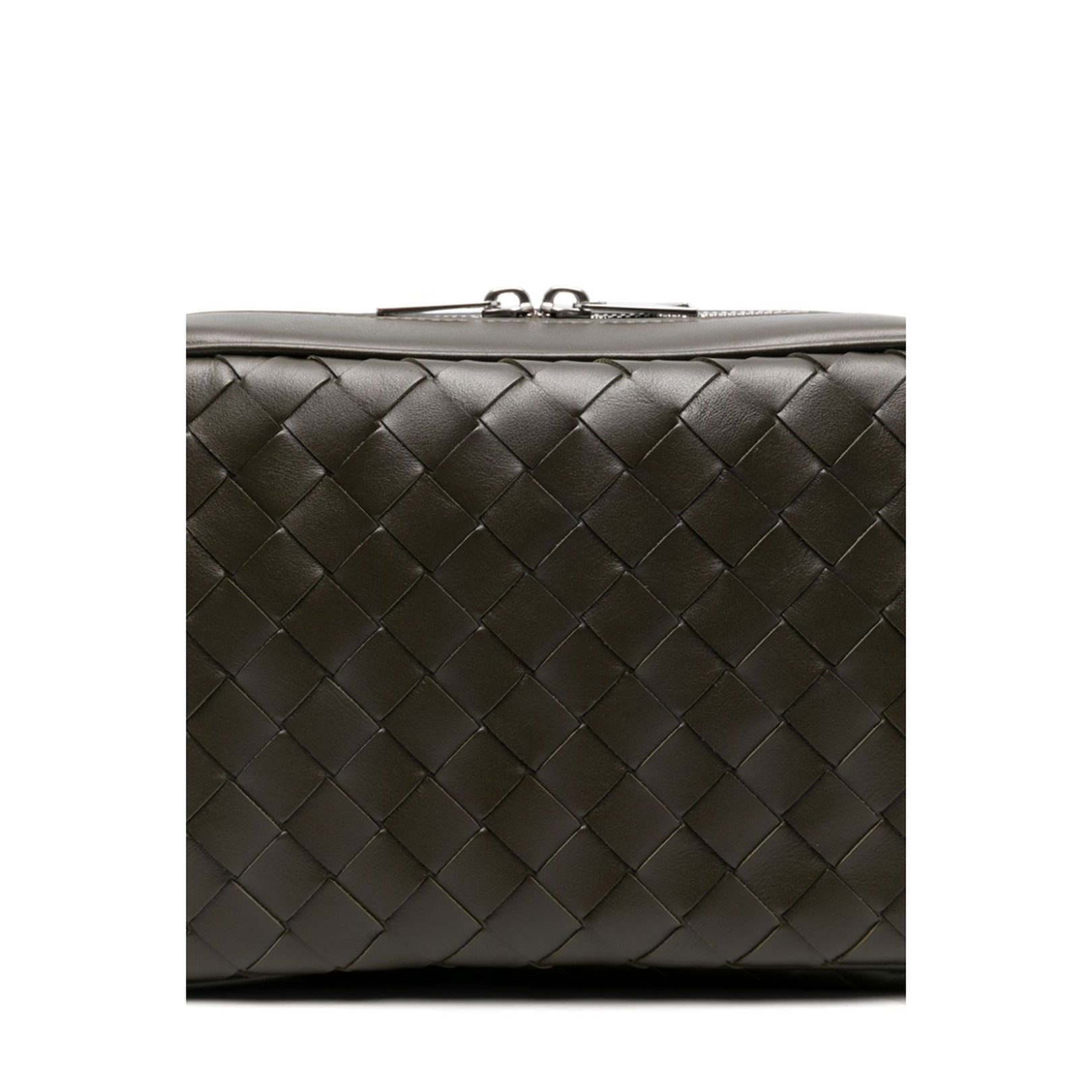 Intrecciato Small Leather Camera Bags - Brown - Image 4