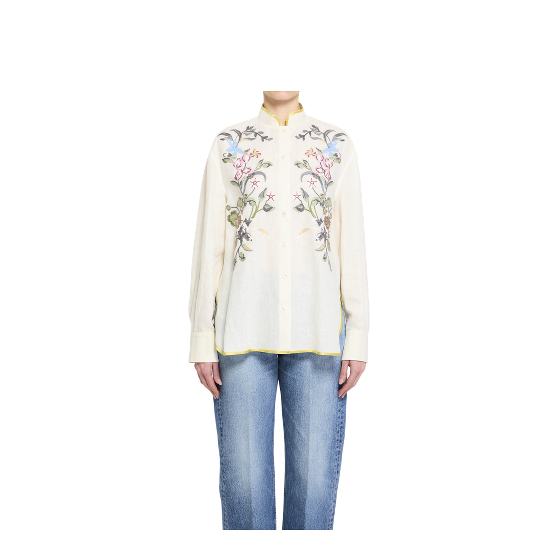 Linen Shirt with Embroidery - Image 1