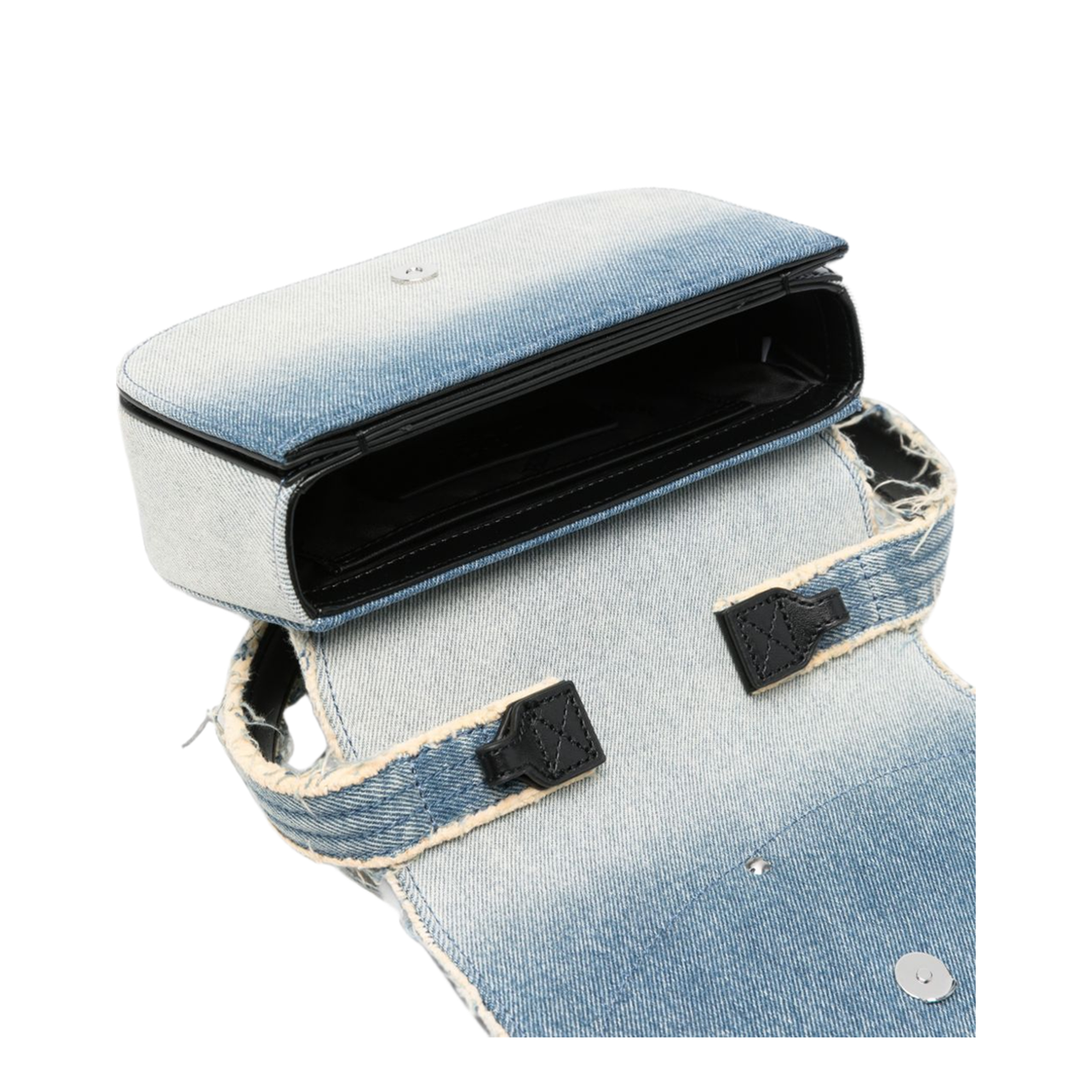Cruise Cotton & Calf Leather Shoulder Bag - Blue - Image 4