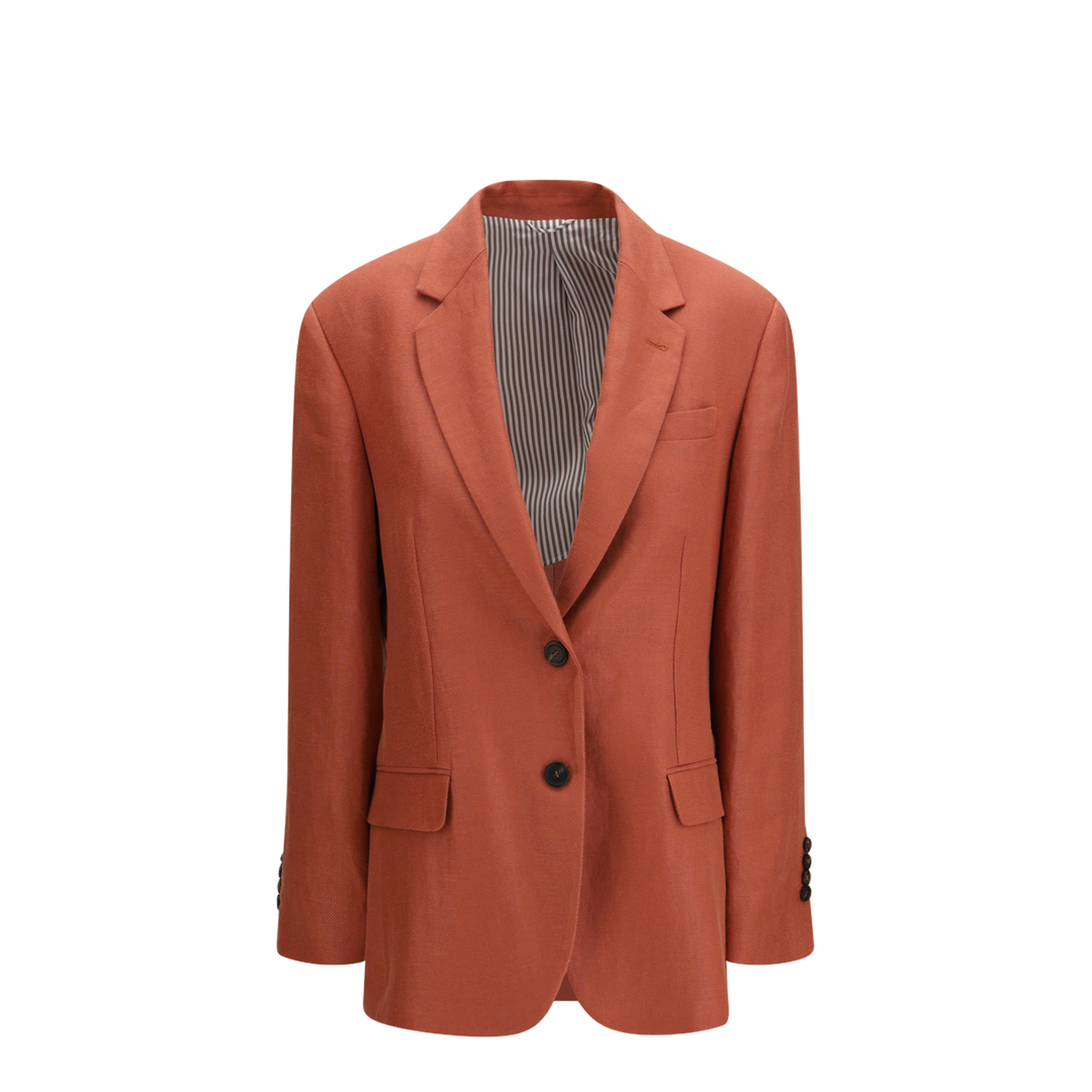Single-Breasted Linen Blazer - Image 1