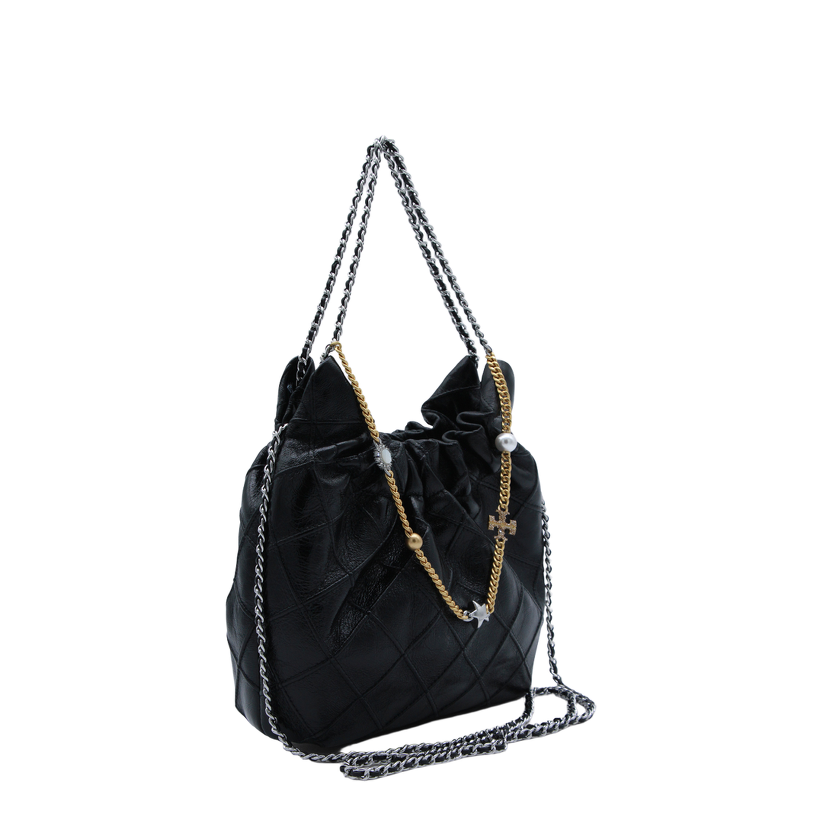 Fleming Mini Leather Hobo Bag - Image 1
