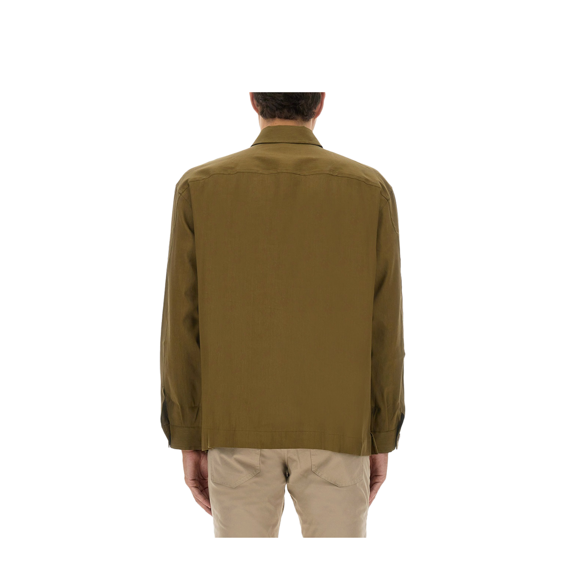 Stretch Linen And Viscose Shirt - Image 3