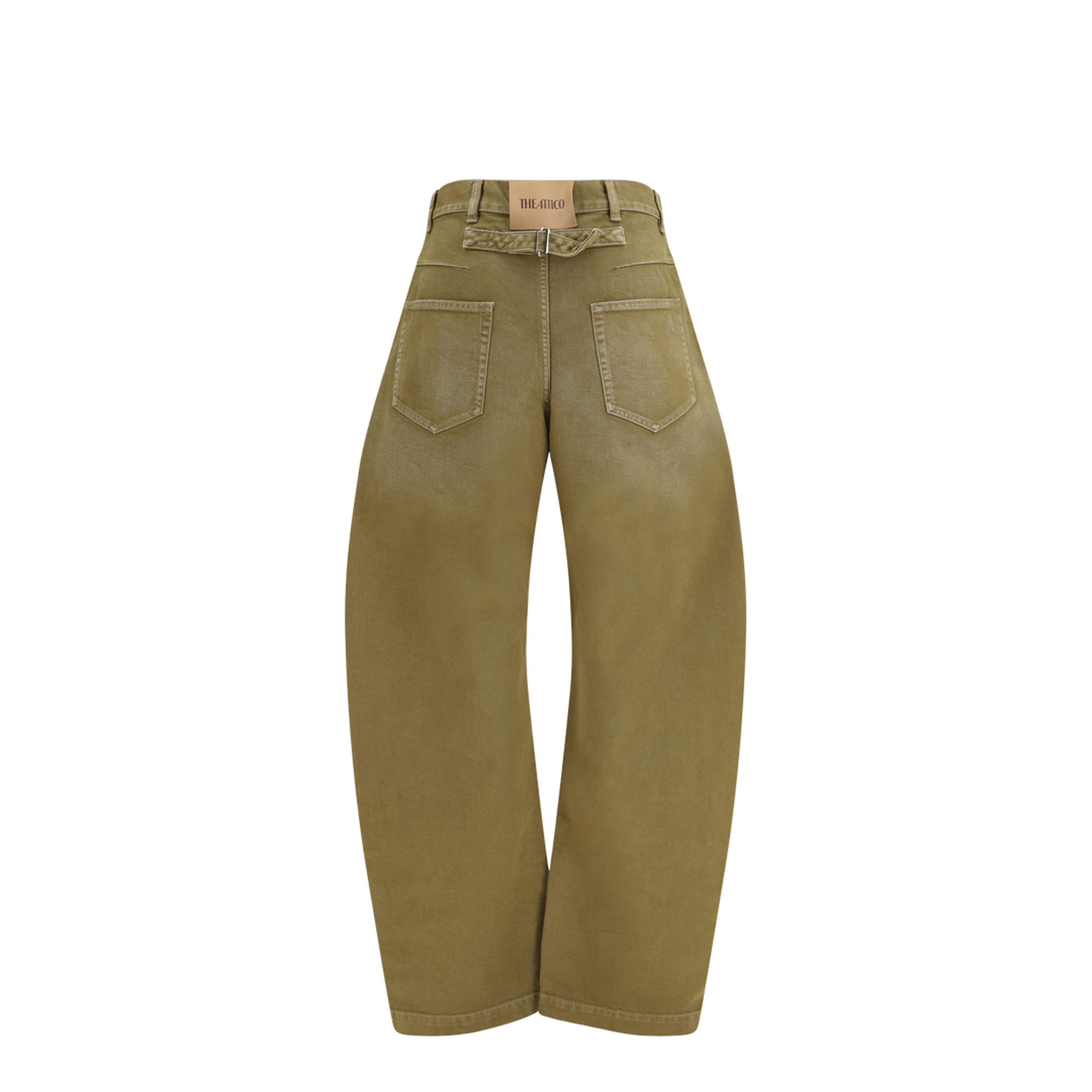 Wide-leg Jeans with Back Belt - Image 2