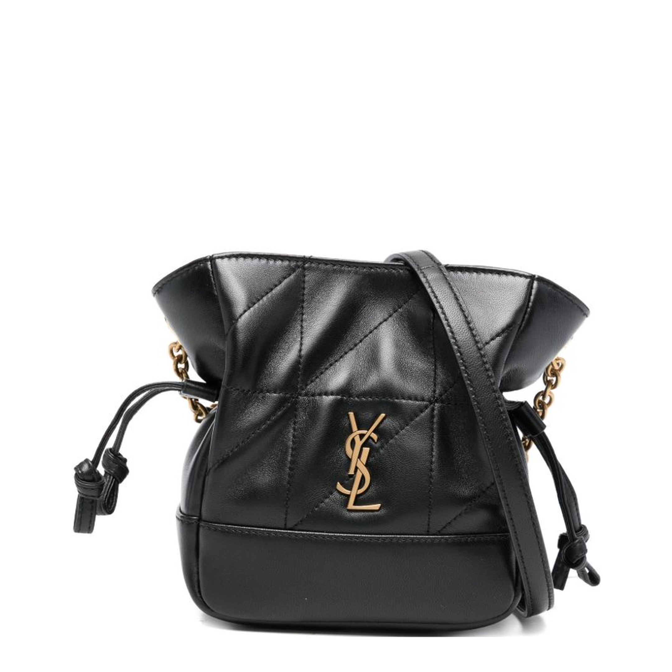 Jamie Mini Lambskin Shoulder Pouch - Black - Image 1