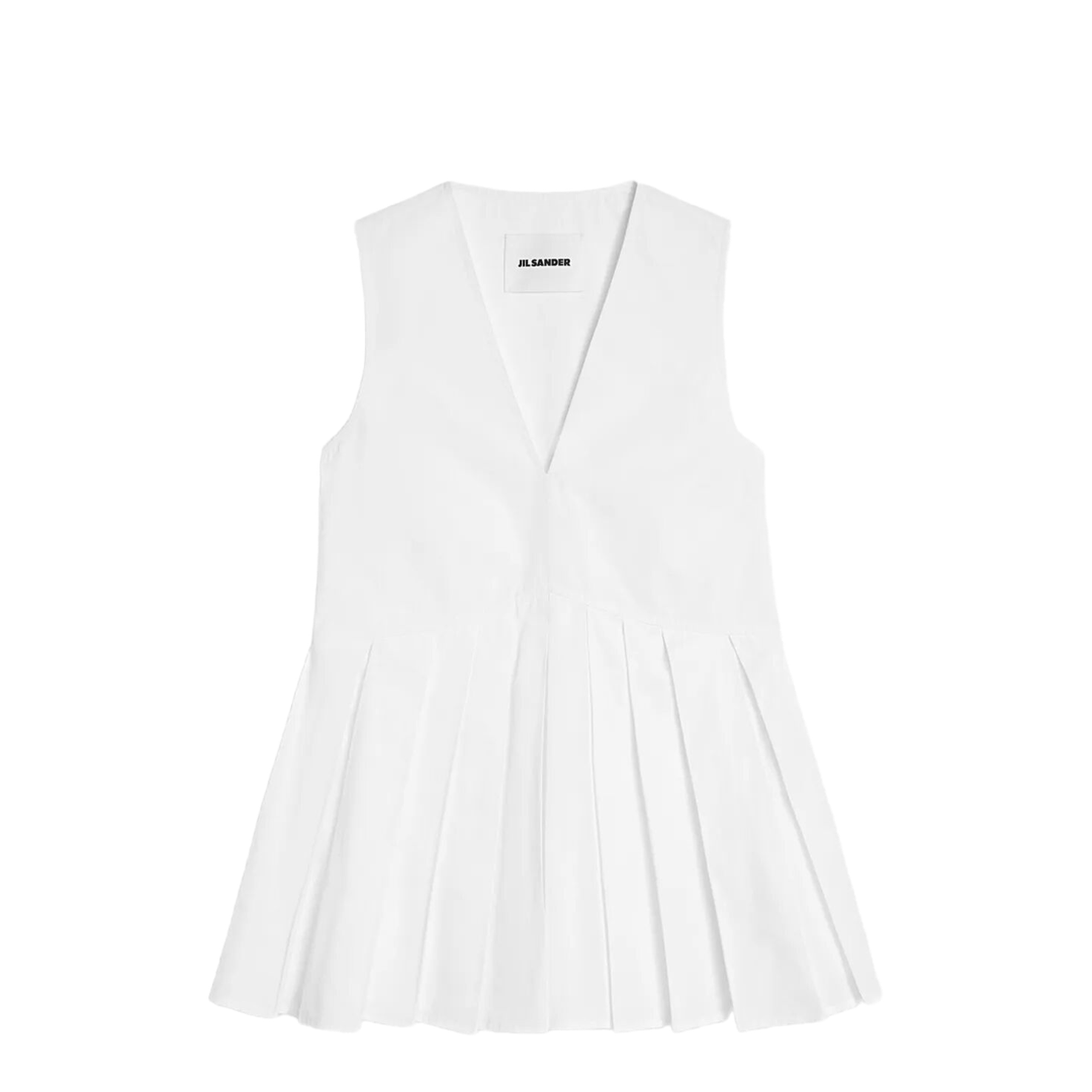 Cotton Poplin Pleated Top Woman - Image 2