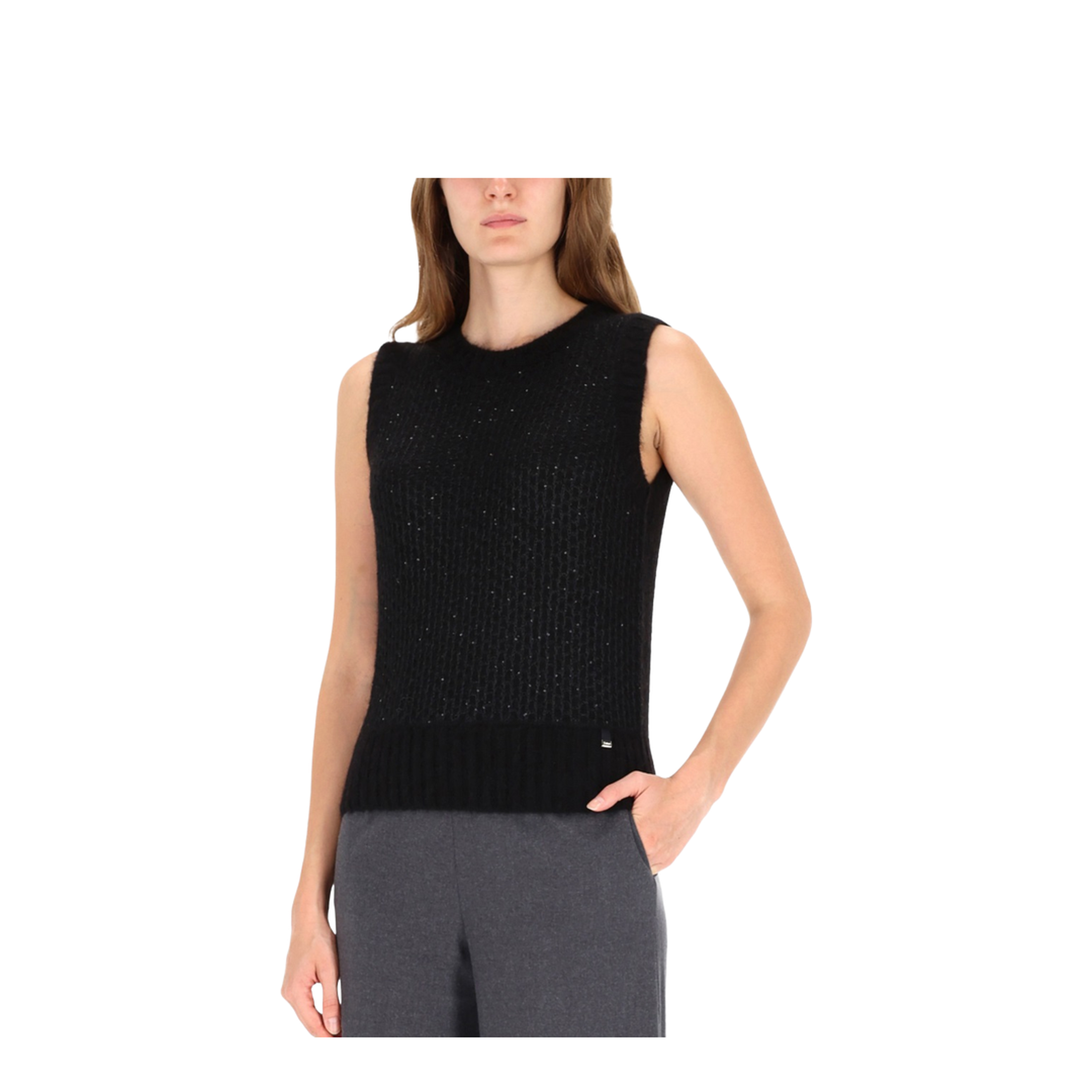 Metallic Effect Sequined Vest - Image 4