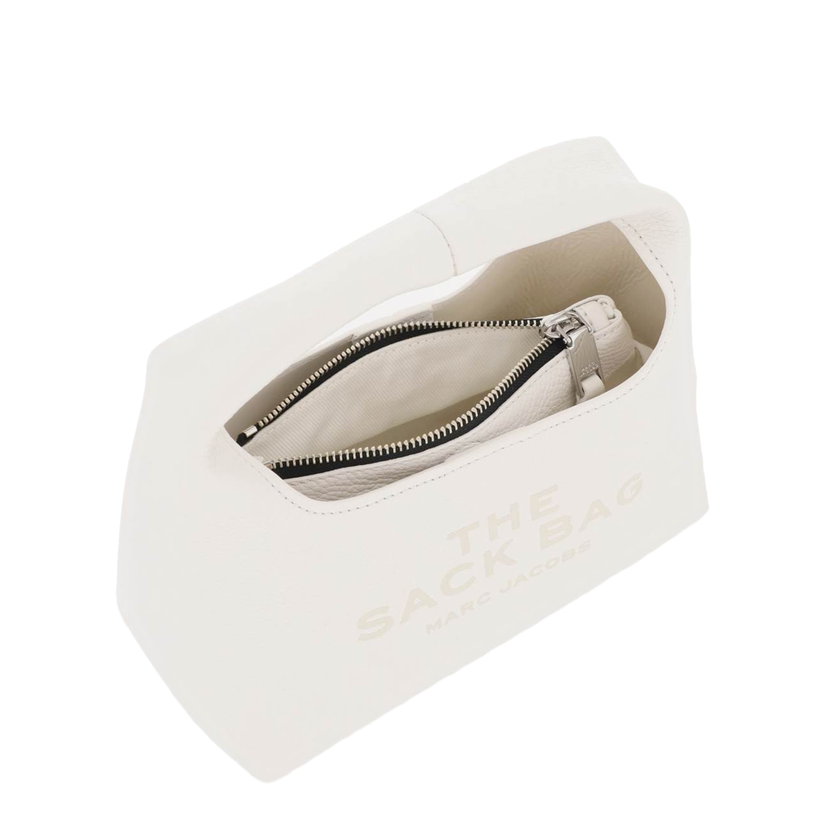 Medium Full Grain Leather Bag - White - Image 2