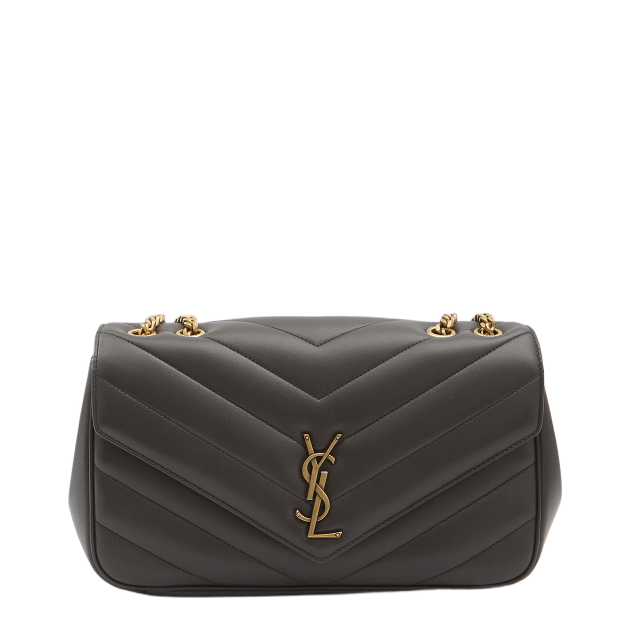 Loulou Medium MATELASSÉ Shoulder Bag Grey - Image 1