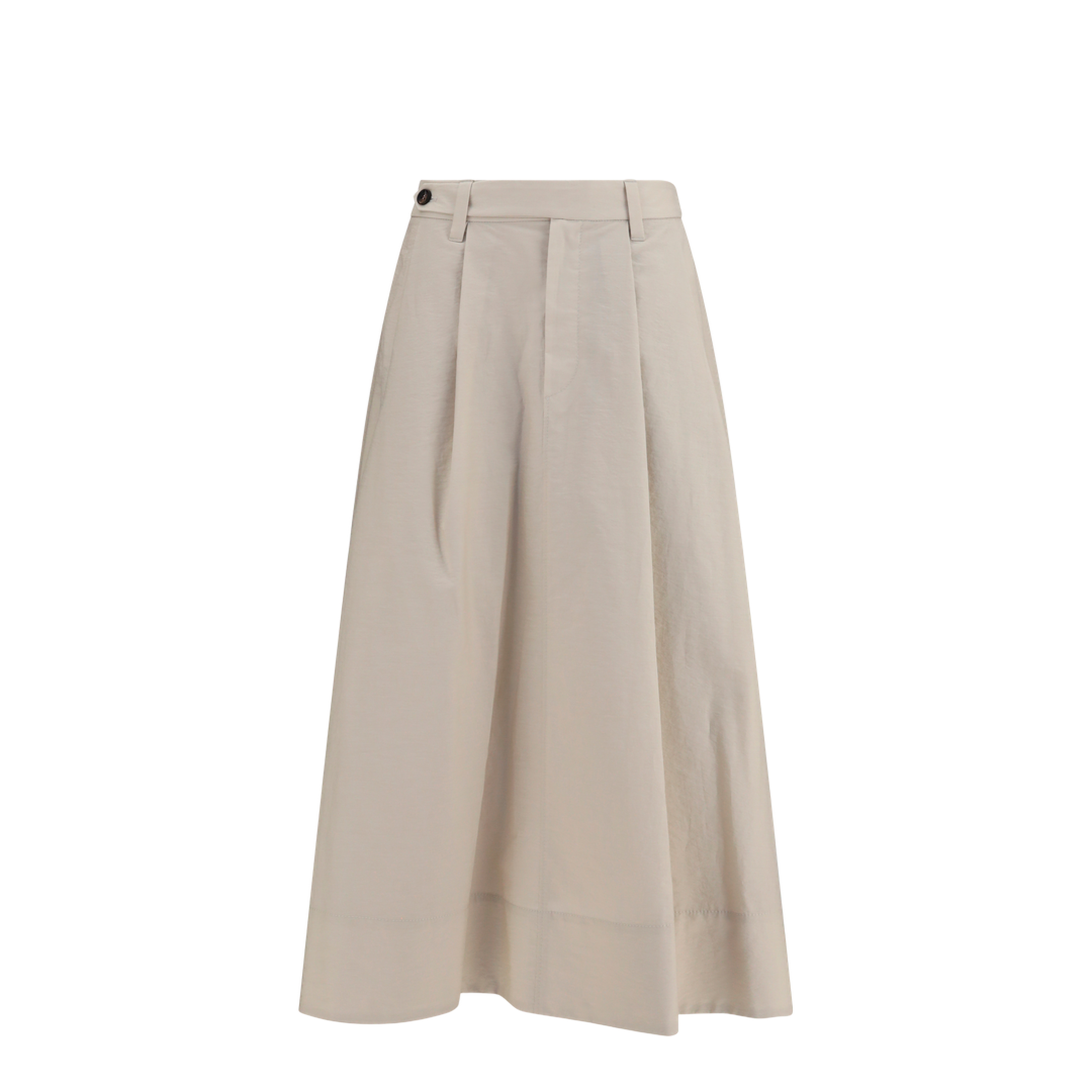 Cotton Poplin Skirt With Monili Detail - Image 1