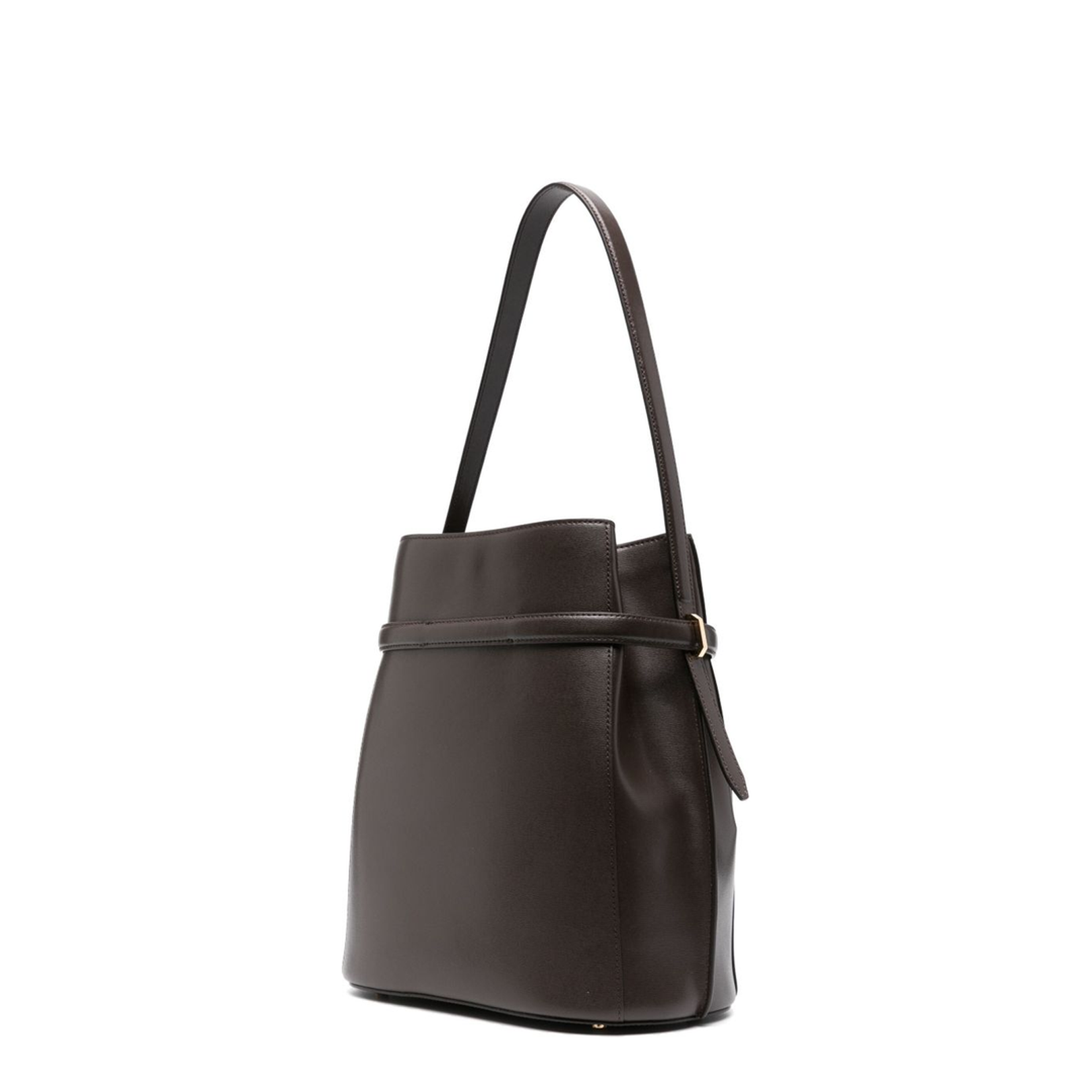 Leather Belted Bucket Bag - Image 3