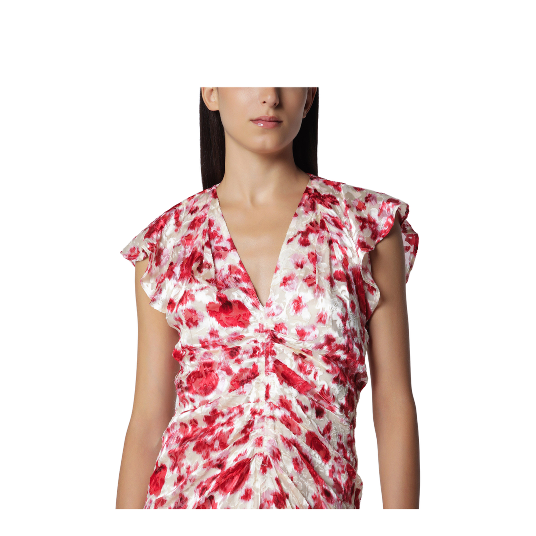 Lyndsay Dress in Printed Silk Dévoré Georgette - Image 2