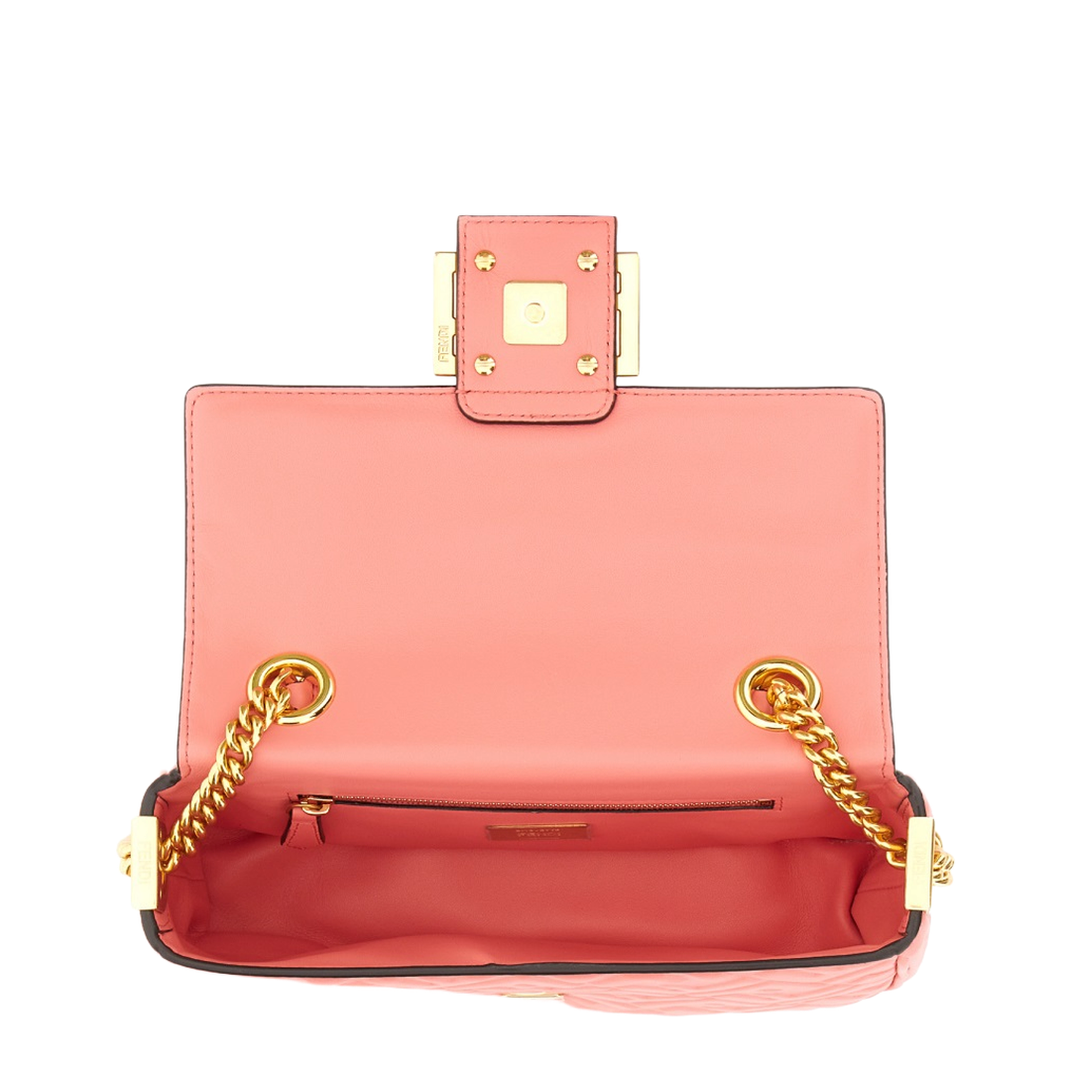 Baguette Chain Midi
Pink Nappa Leather Bag With FF Motif - Image 4