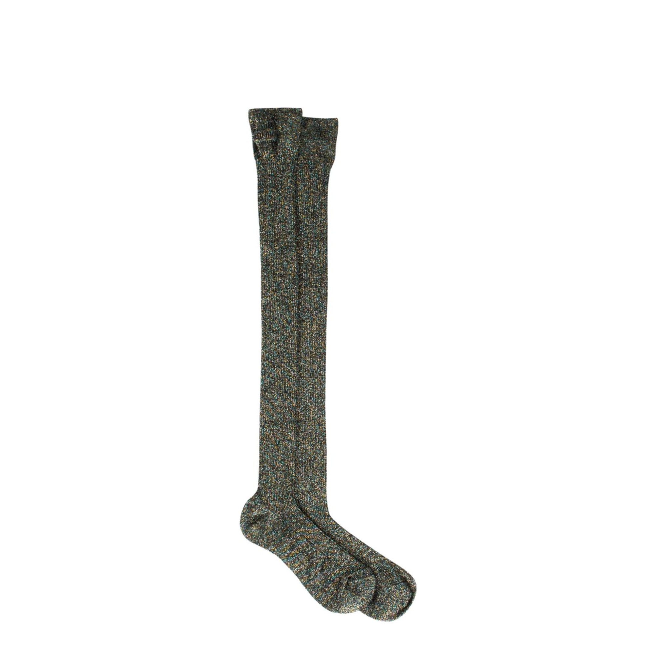Lamé Ribbed Socks - Image 3