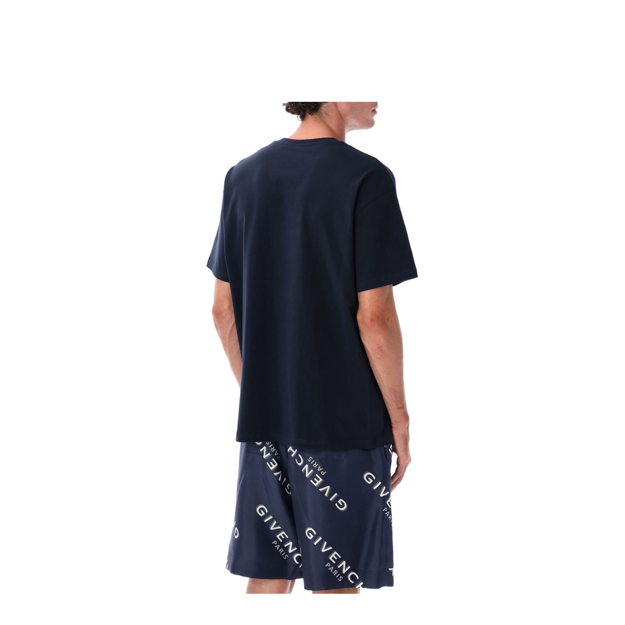 Navy Short-Sleeved T-Shirt with Logo - Image 2