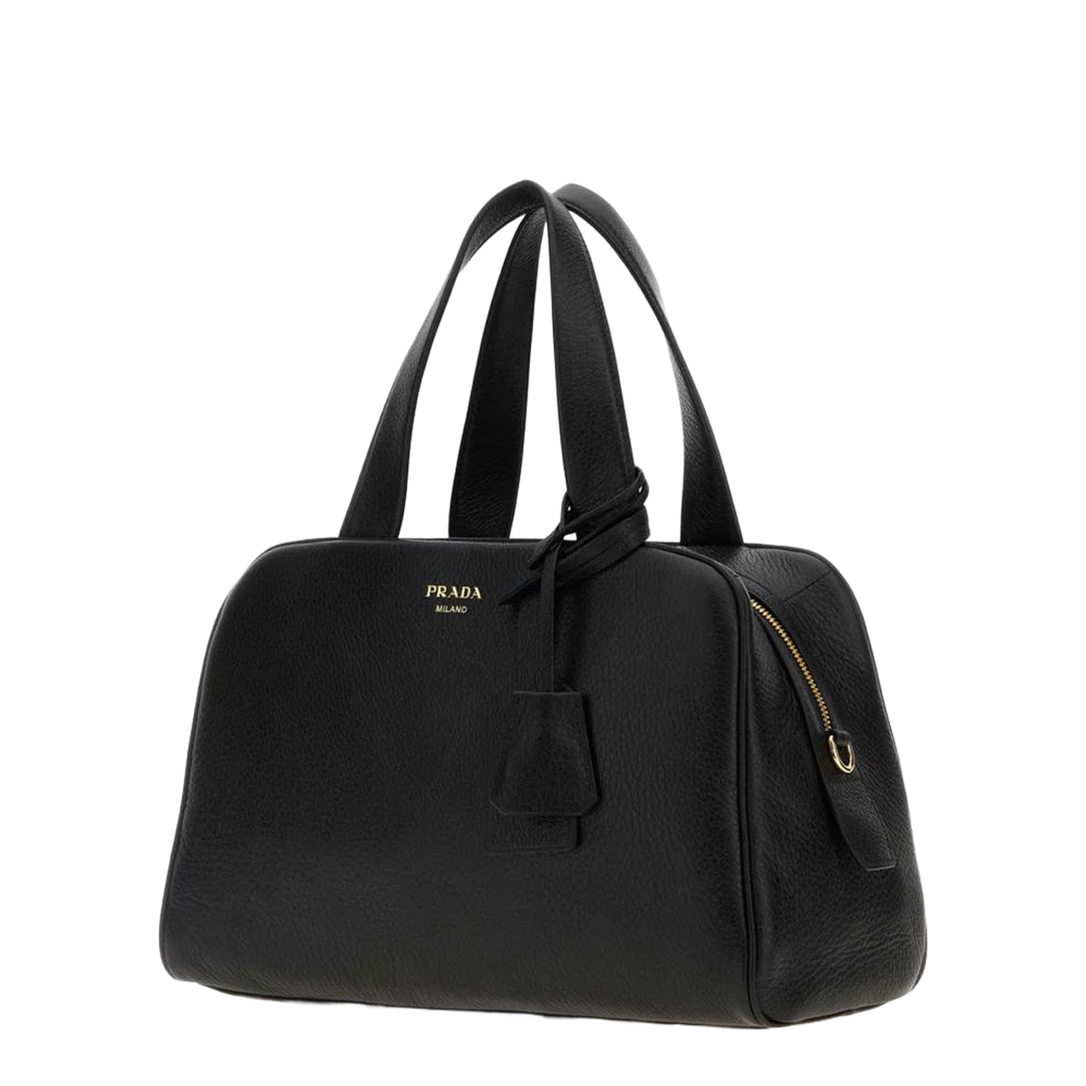 Large Buckskin Top-Handle Bag - Black - Image 2