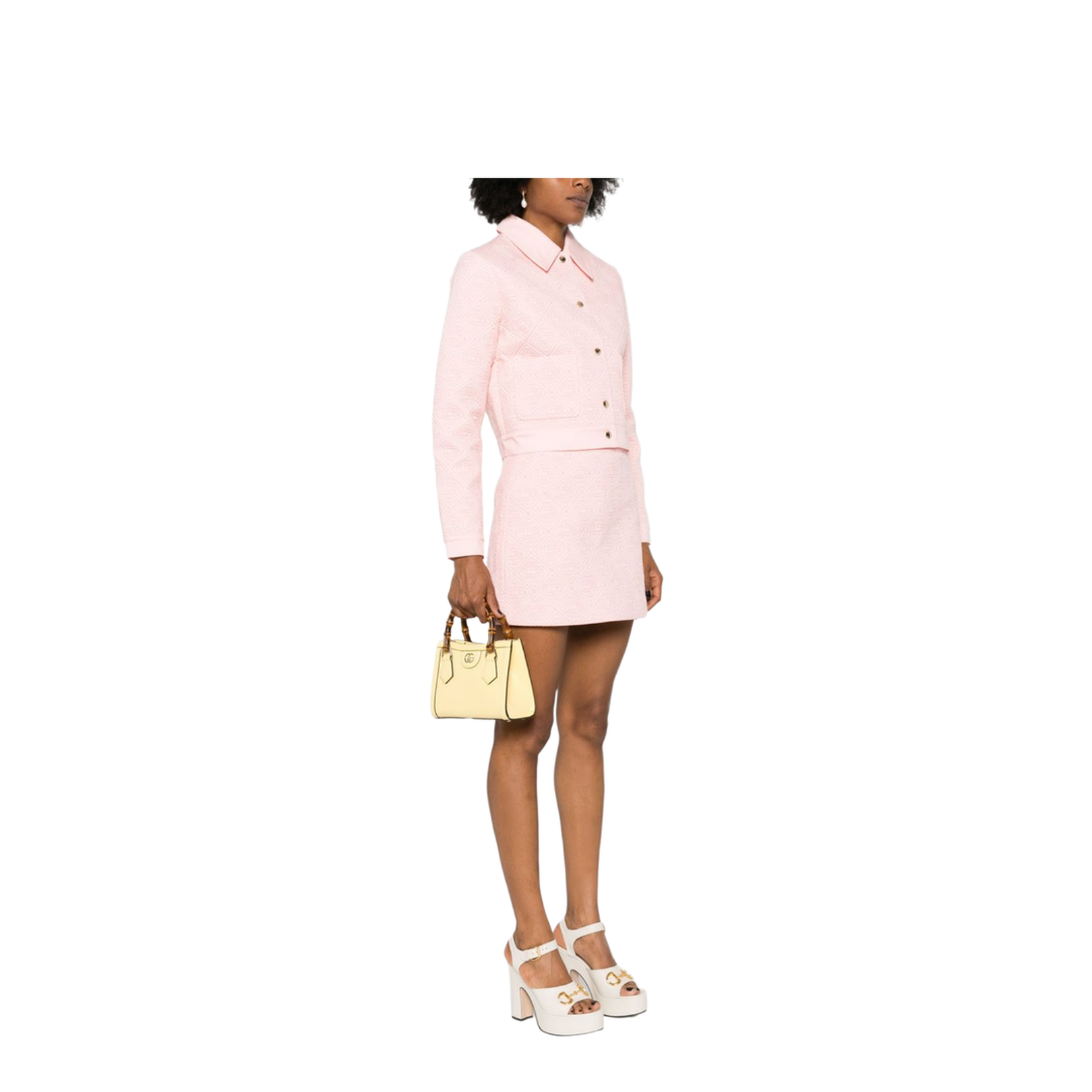 Diana Exotic Leathers Tote Bag - Pastel Yellow - Image 3