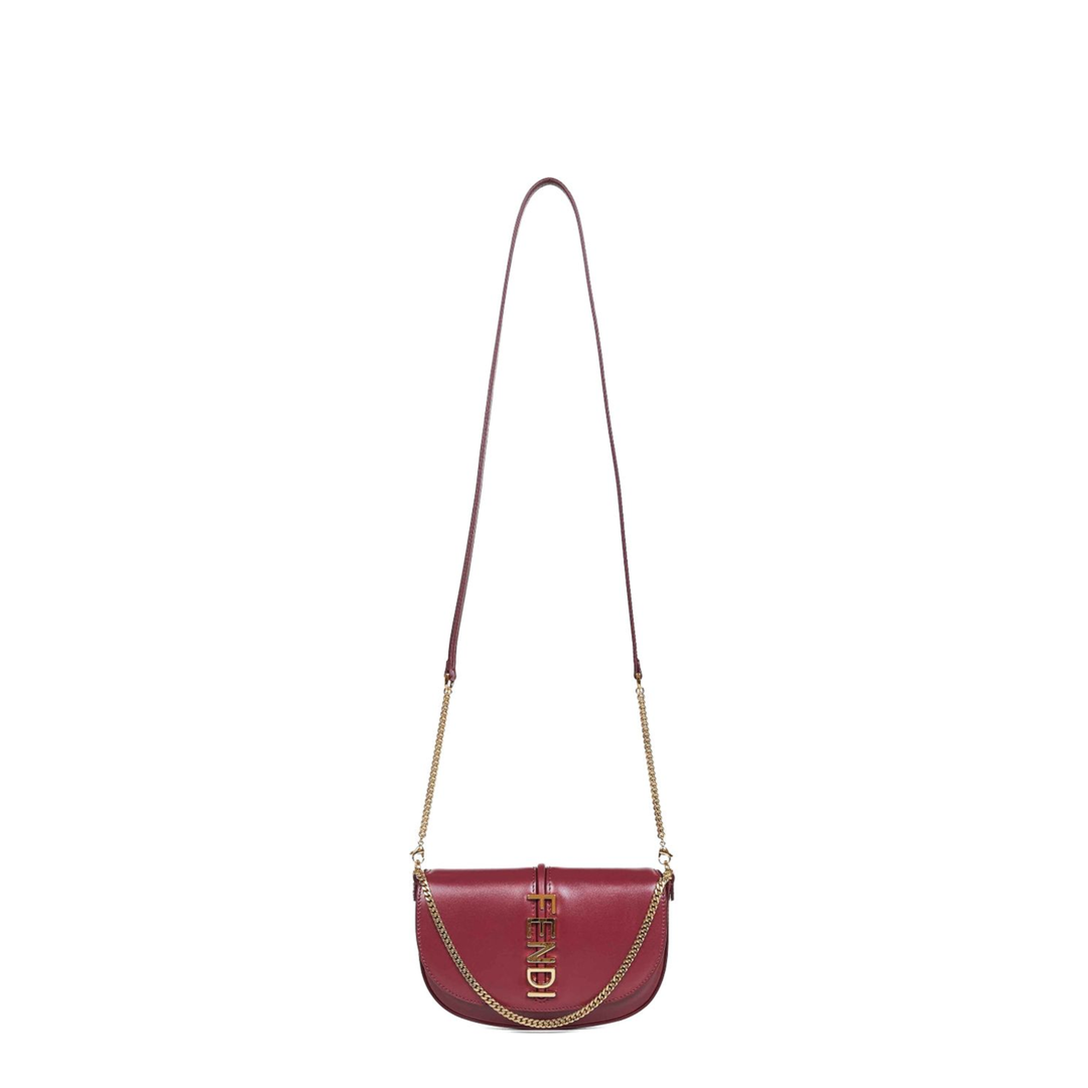 Wallet on Chain Leather Red - Image 1