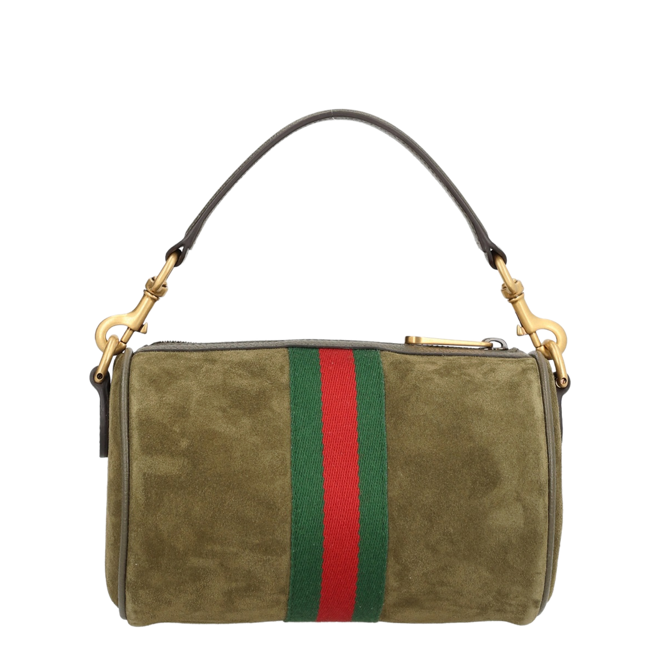 Ophidia Mini Suede Crossbody - Dark Green - Image 4