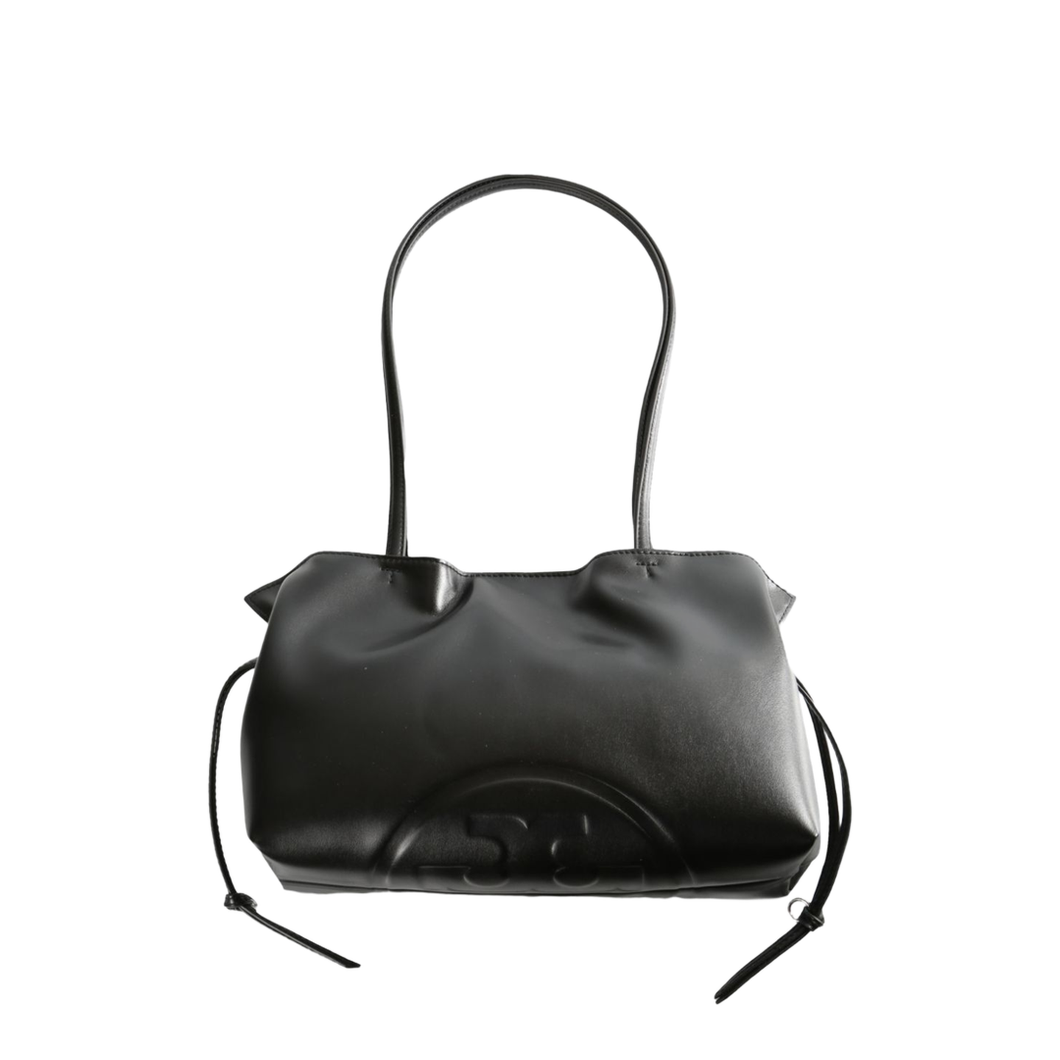 Ella Natuura Small Lucida Mat Drawstring Tote - Black - Image 1