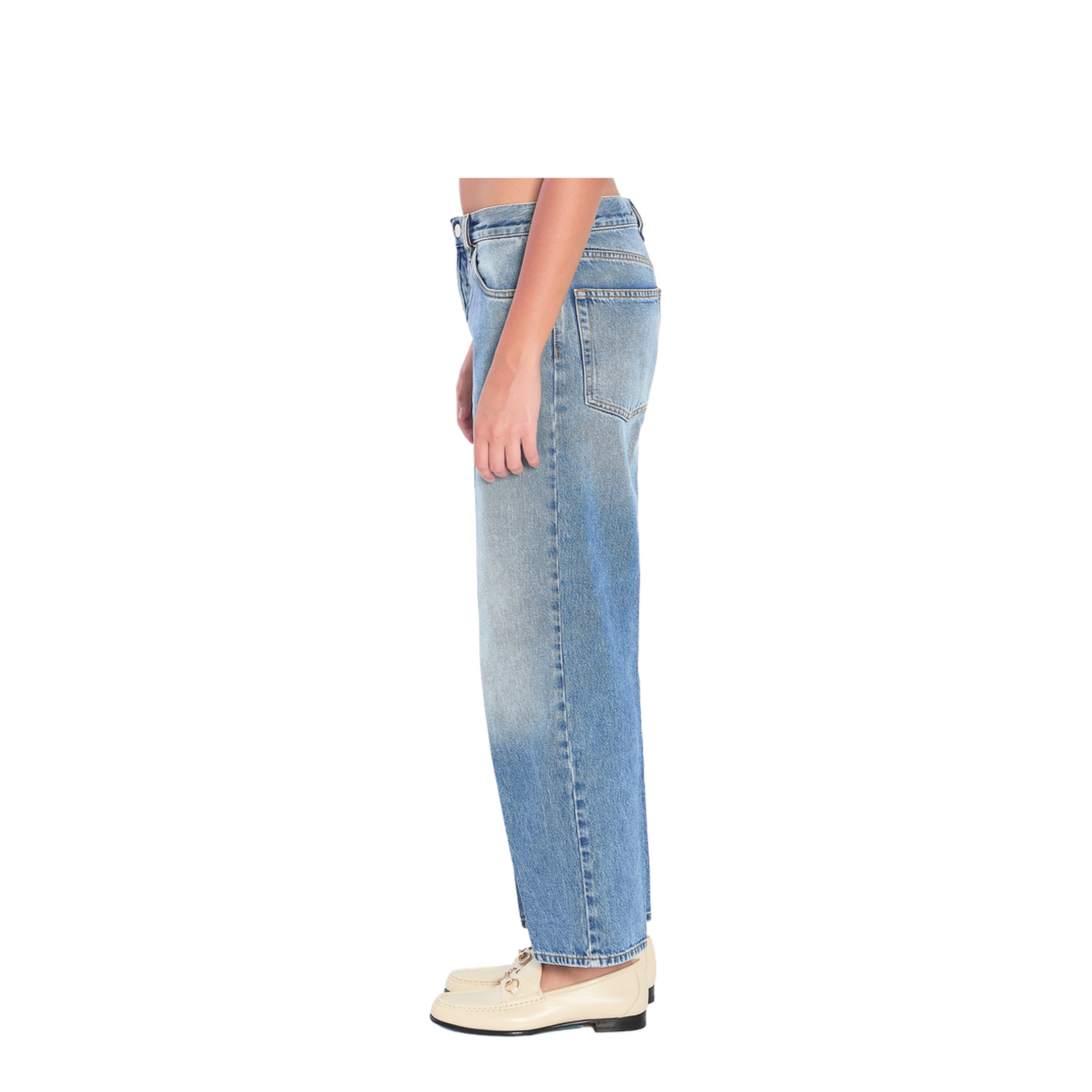 Straight Fit Denim Pants in Light Blue - Image 3