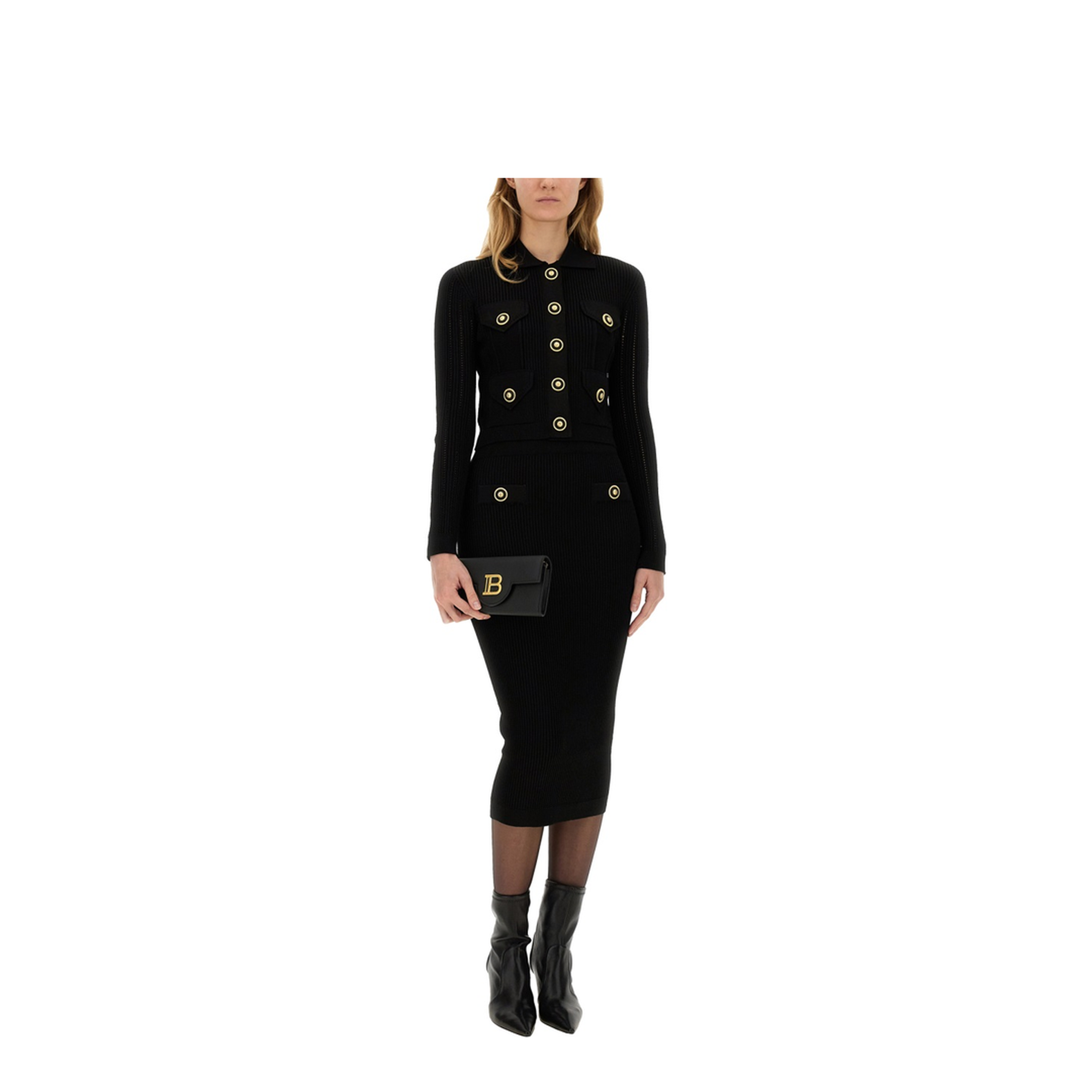 Knitted Cardigan Black - Image 2