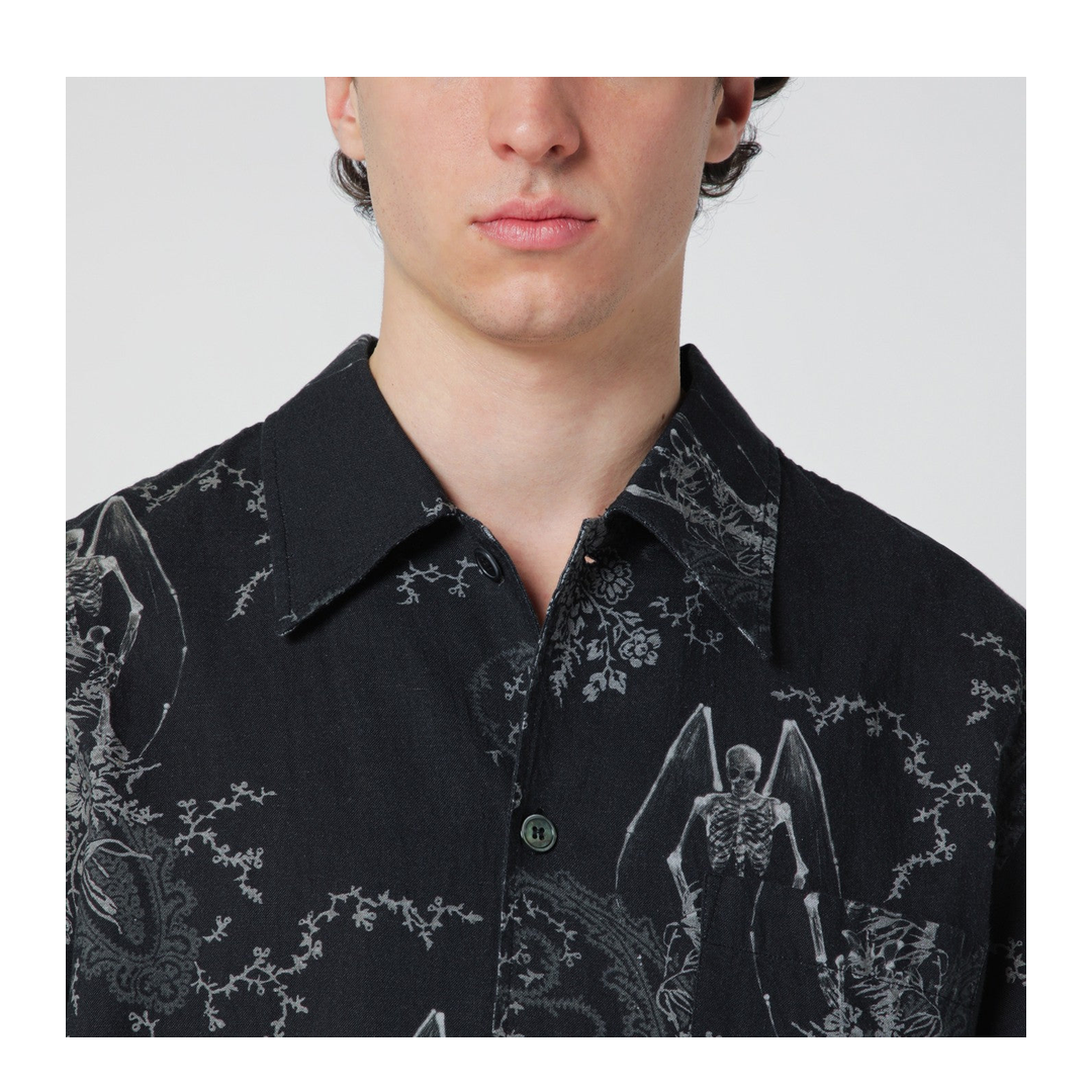 Death Paisley Print Shirt In Cotton And Linen - Image 2