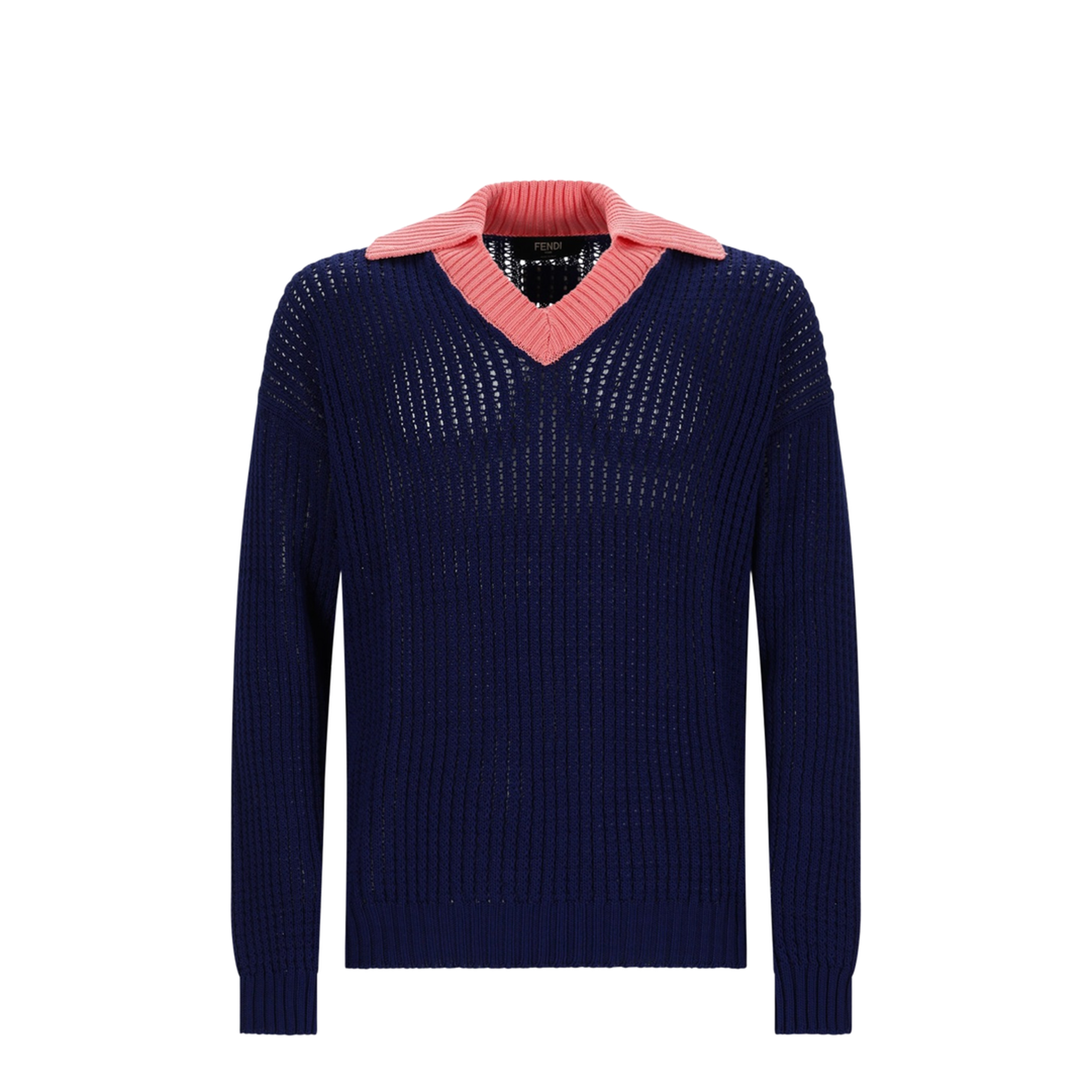 Blue And Pink Cotton Jumper - Image 1