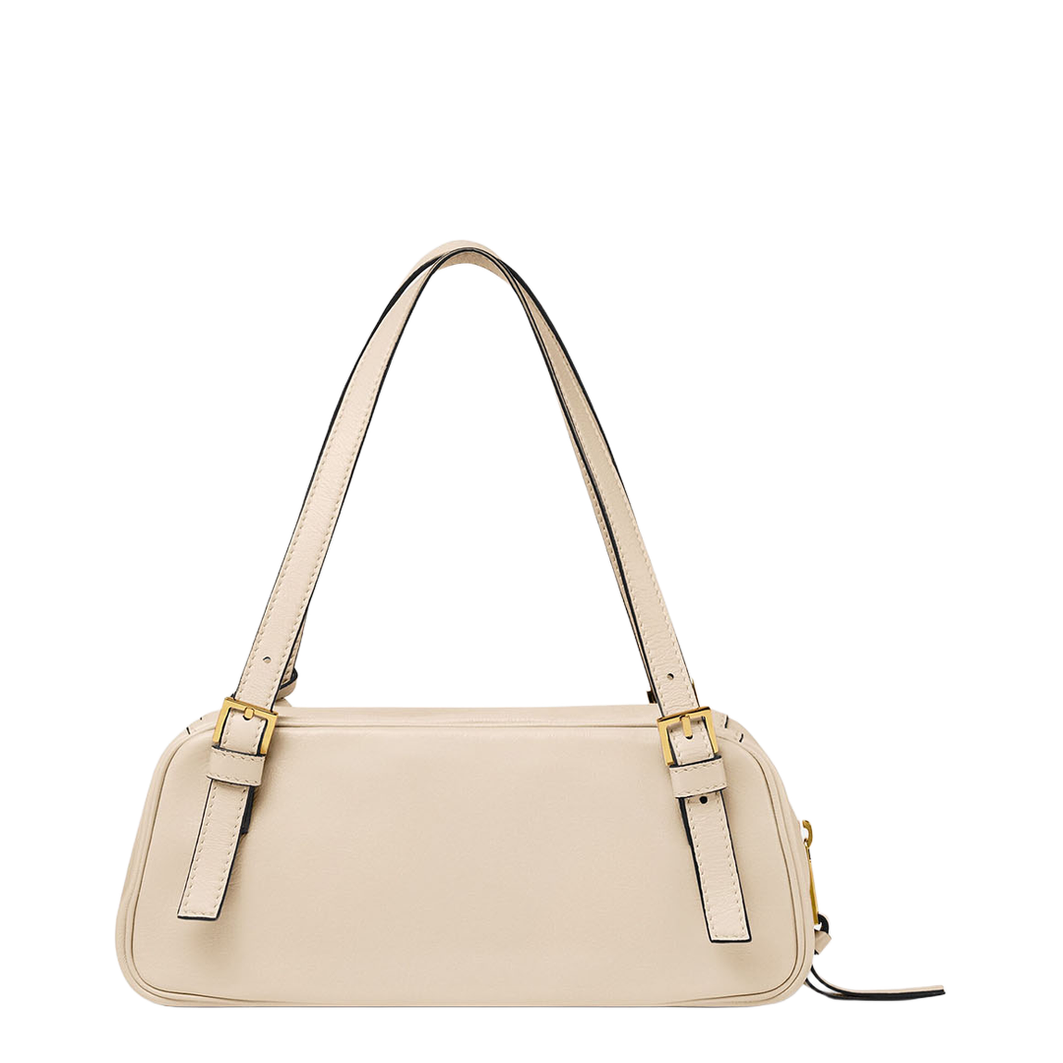 Tag Bowling Hand Bag Leather Beige - Image 3