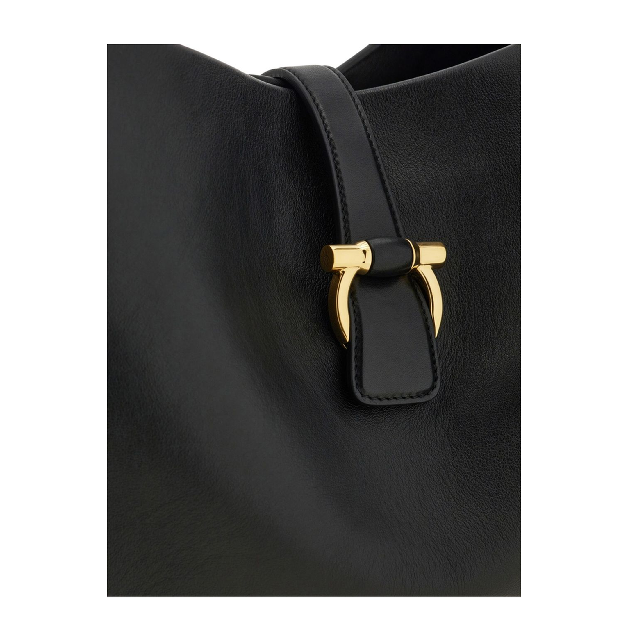Gancini Calfskin Tote - Black - Image 3