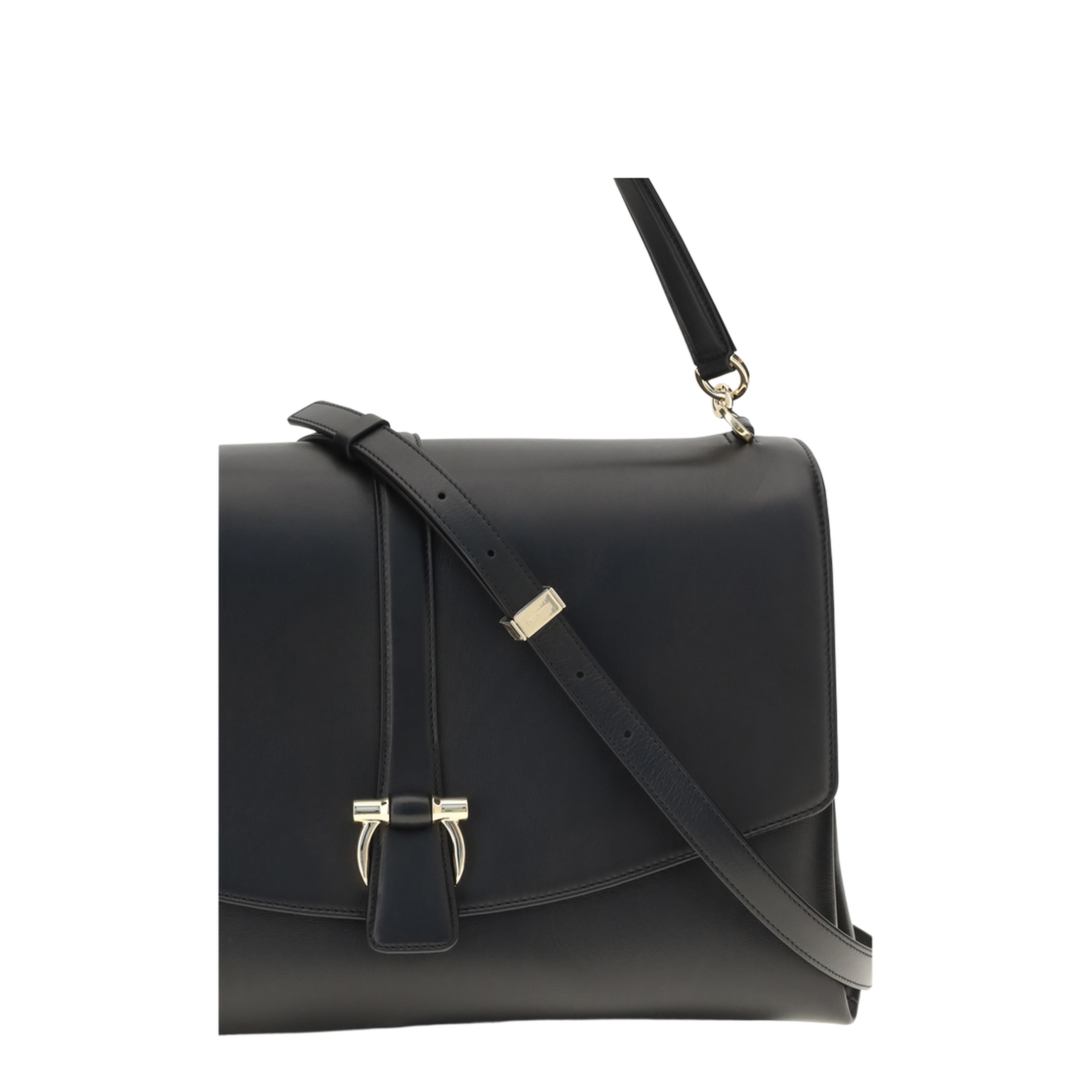 Large Calfskin Shoulder Bag - Black - Image 4