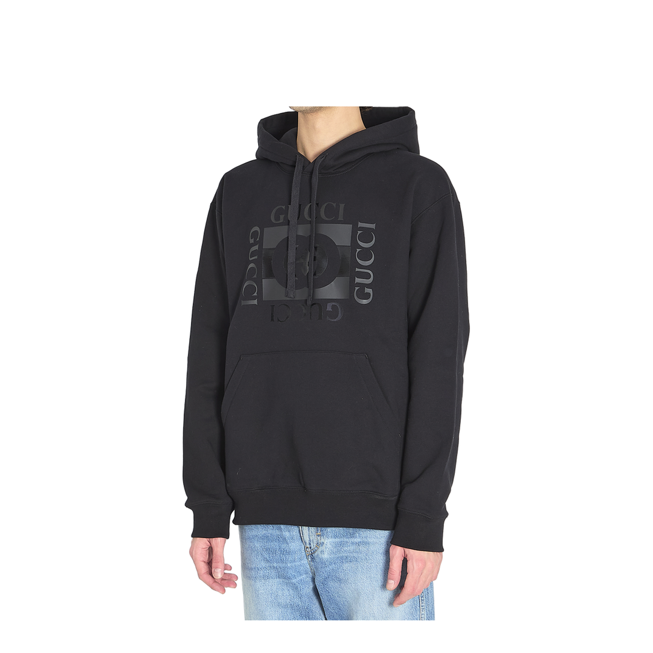 Cotton Jersey Sweatshirt with Print in Black - Image 4