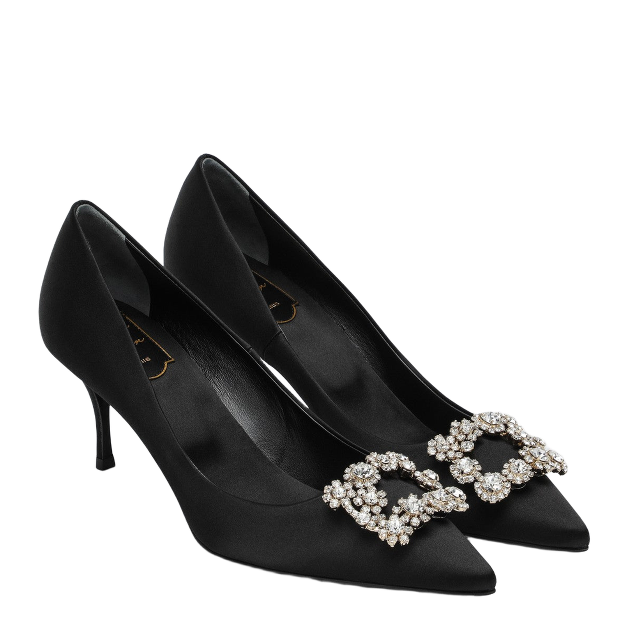 Black Satin Efflorescence Décolletés - Image 2