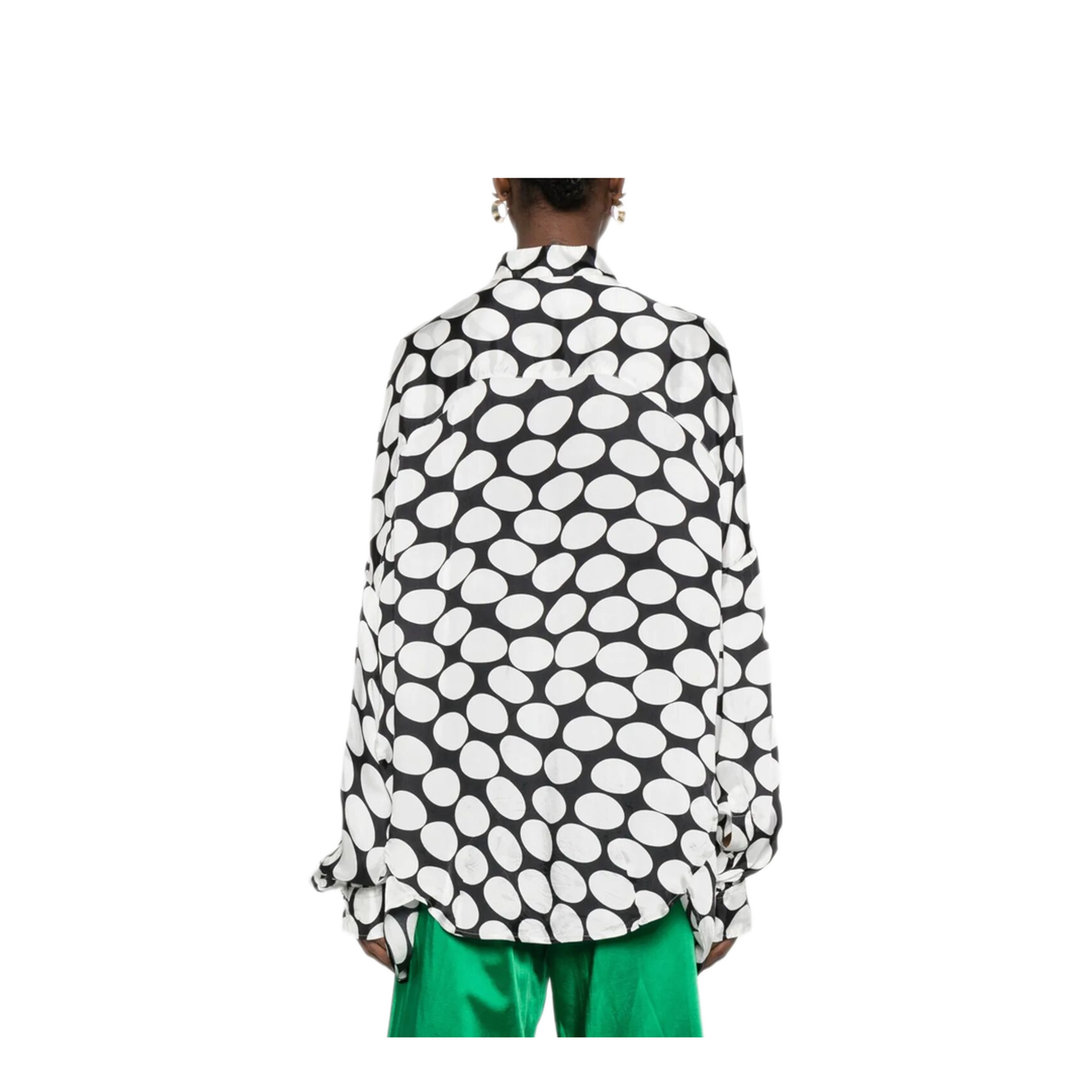 Casia Viscose Shirt with Large Polka Dot-Motif - Image 4