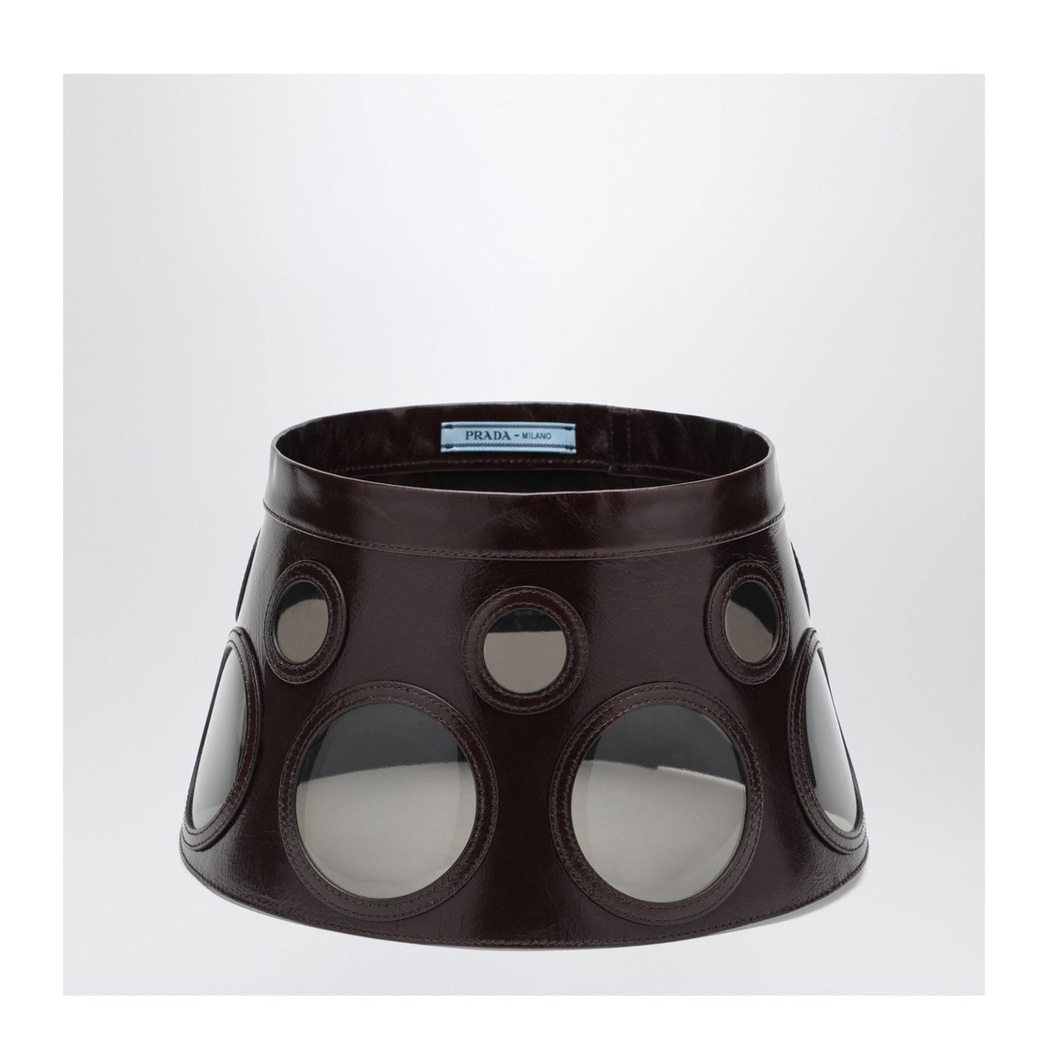Visor Brown in Leather and Plexiglass - Image 1