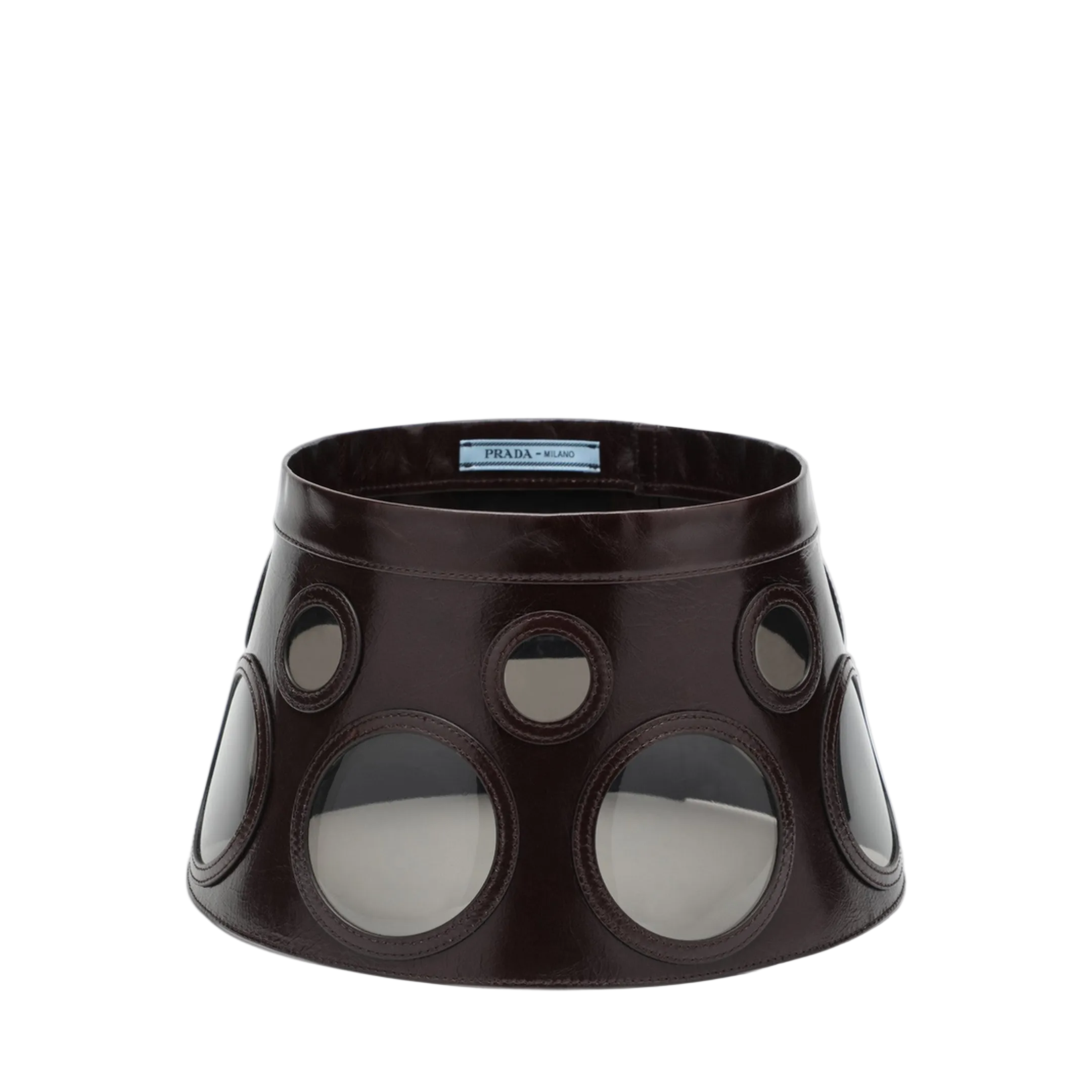 Visor Brown in Leather and Plexiglass - Image 1