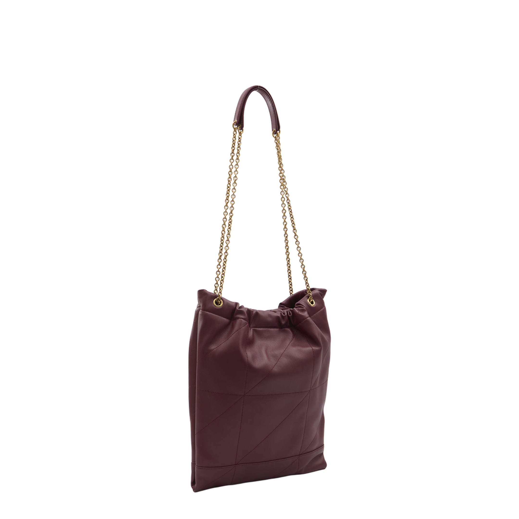 Jamie Pochon Lambskin Shoulder Bag - Rouge Merlot - Image 2