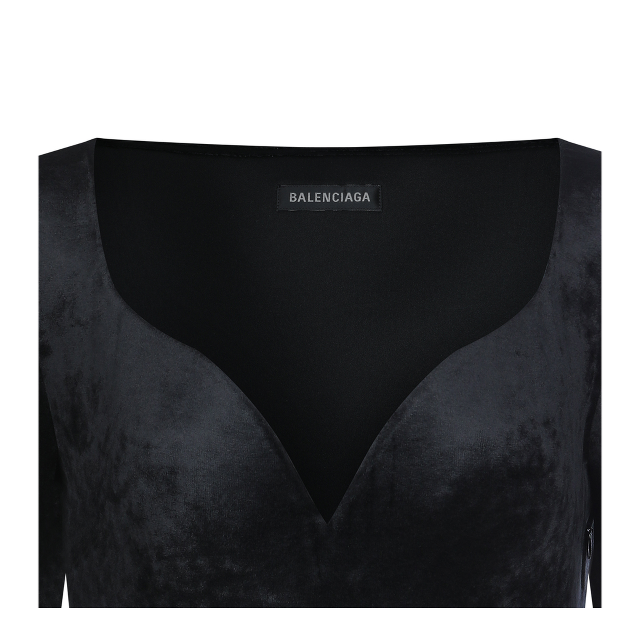 Sweetheart Neckline Dress In Velvet Jersey - Image 6