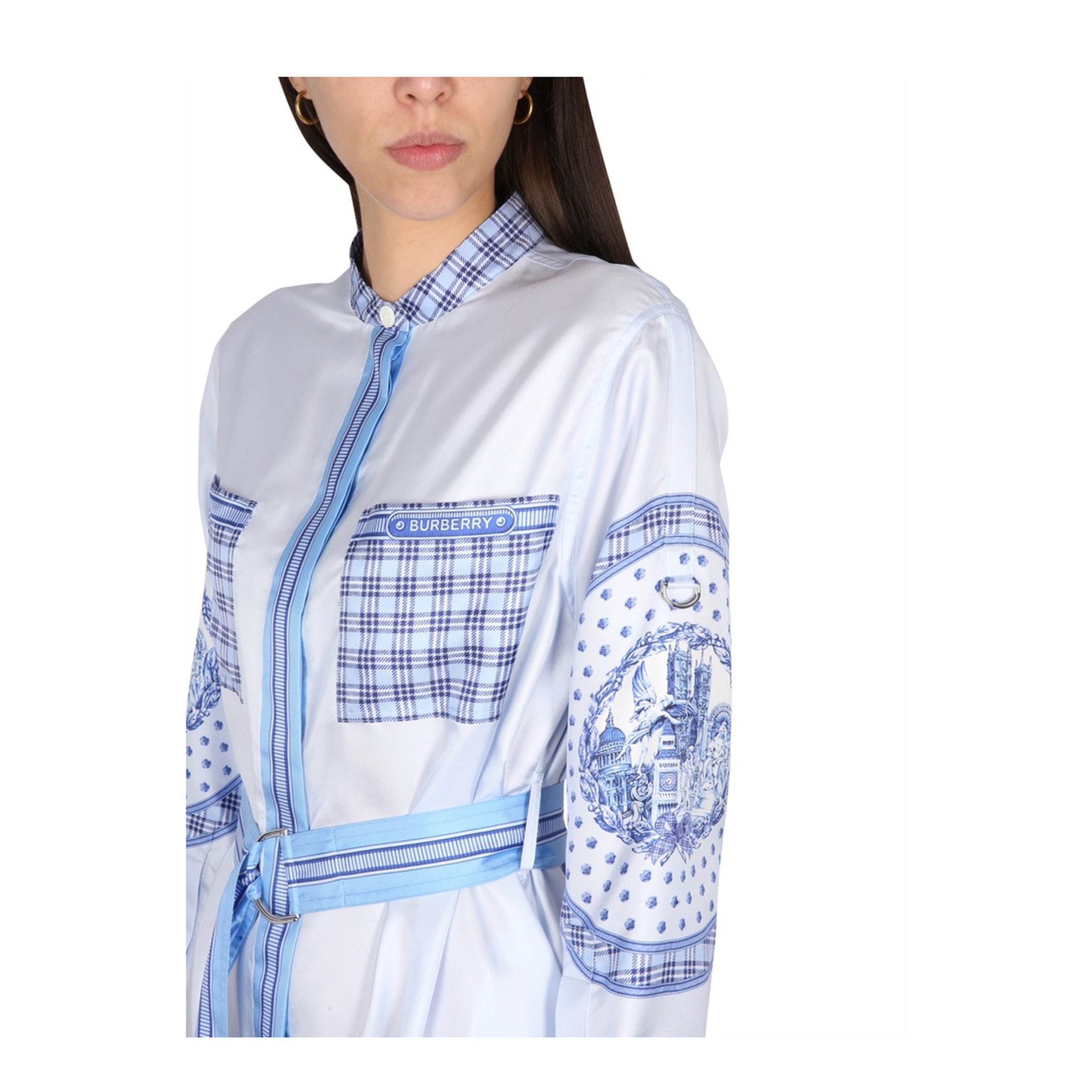 Silk Chemisier Dress - Image 4