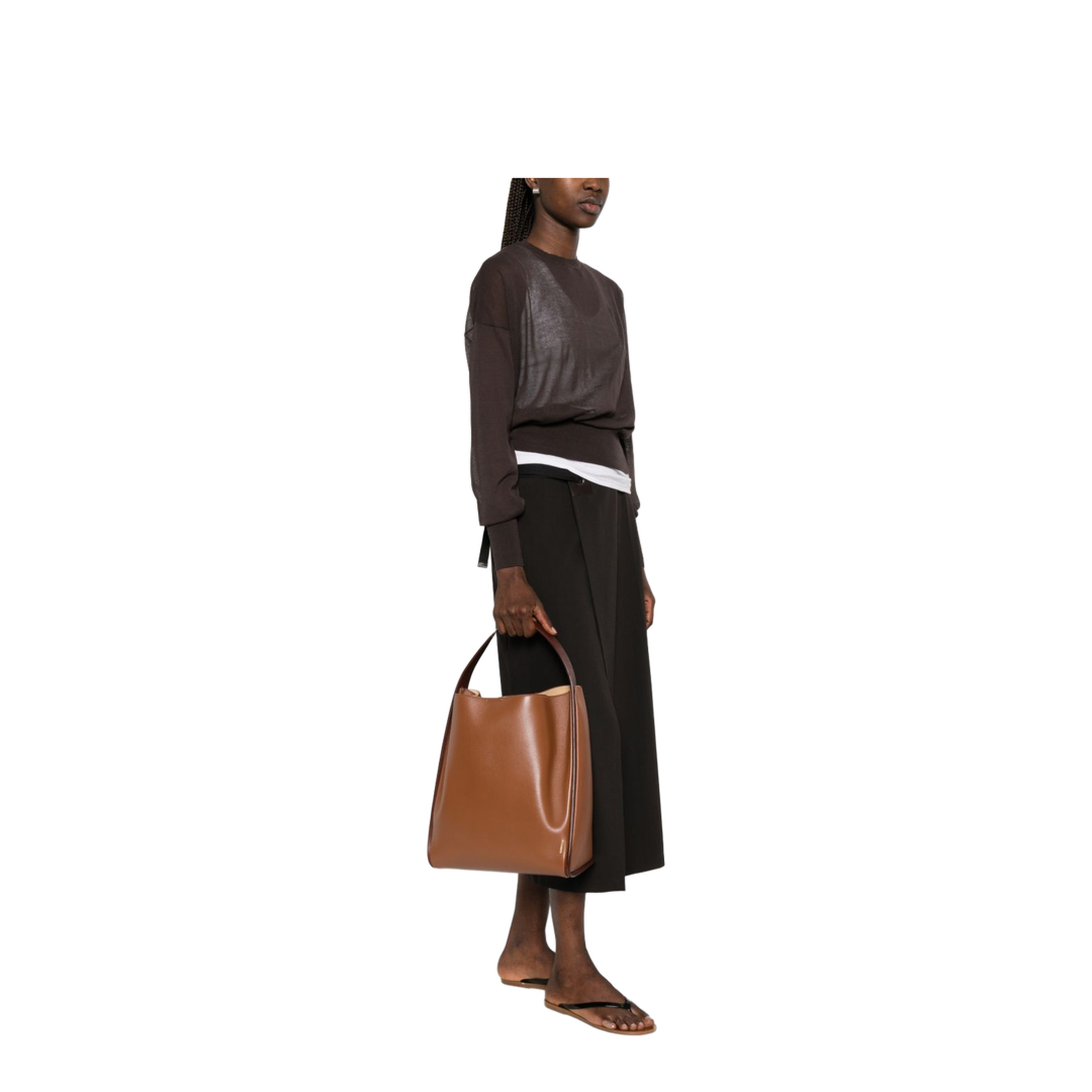 Pivot Leather Tote - Cuoio - Image 2