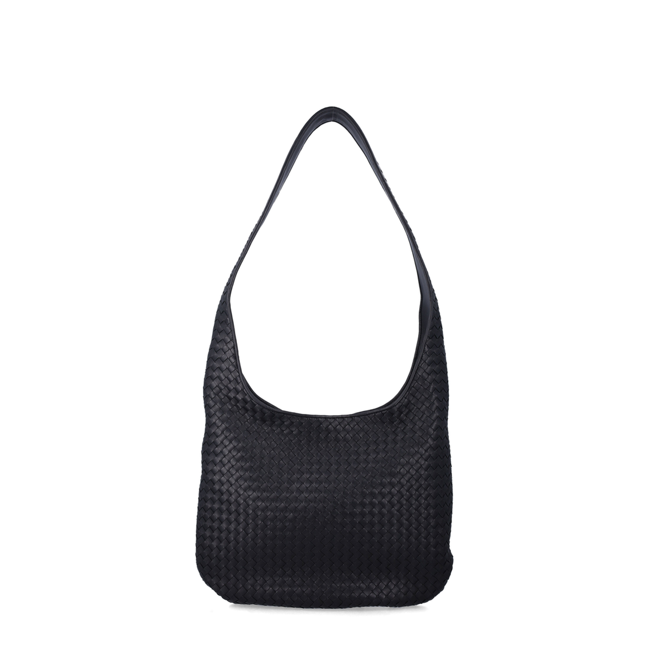 Veneto Large Lambskin Crossbody Bag - Black - Image 1