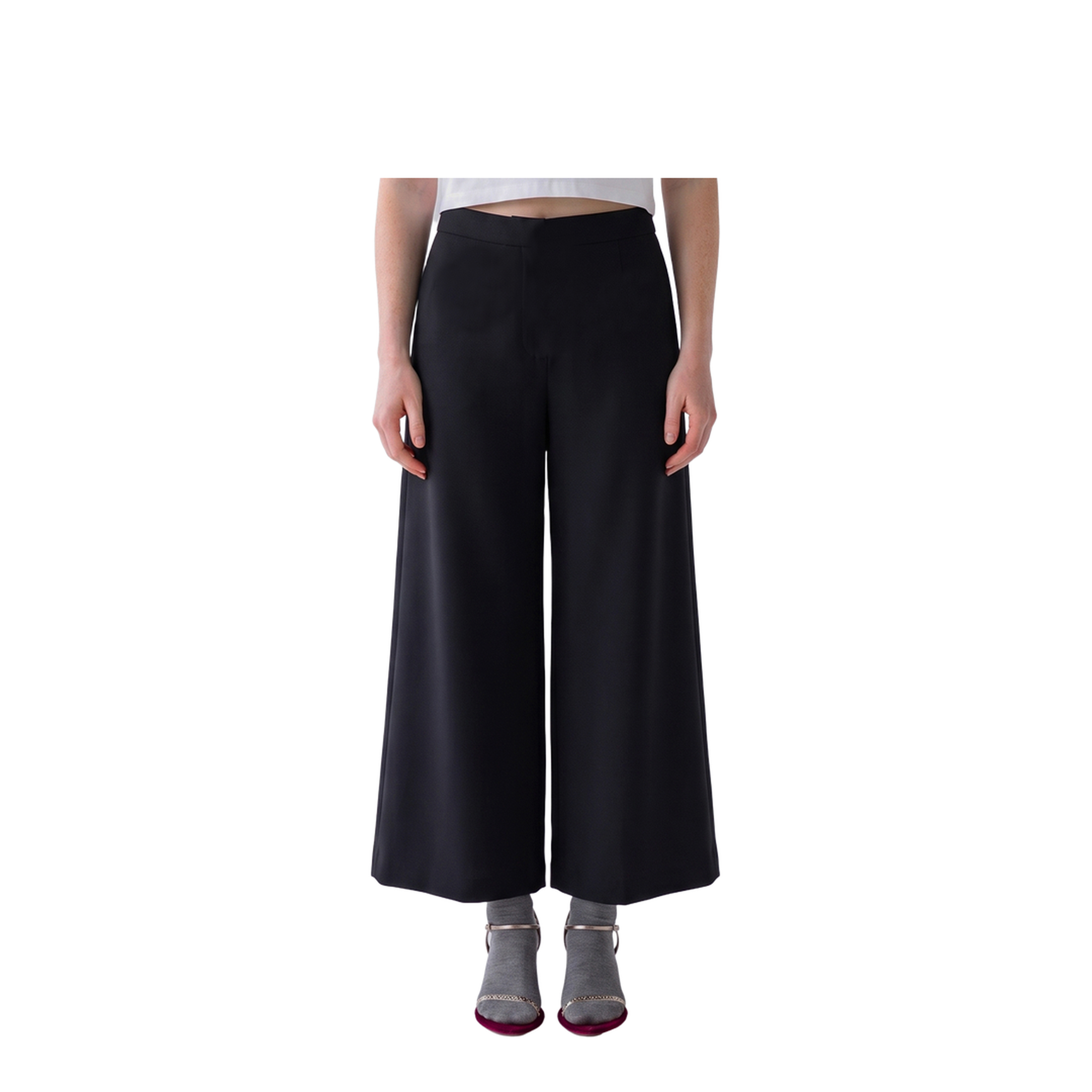 Wide-leg tailored pants - Image 1