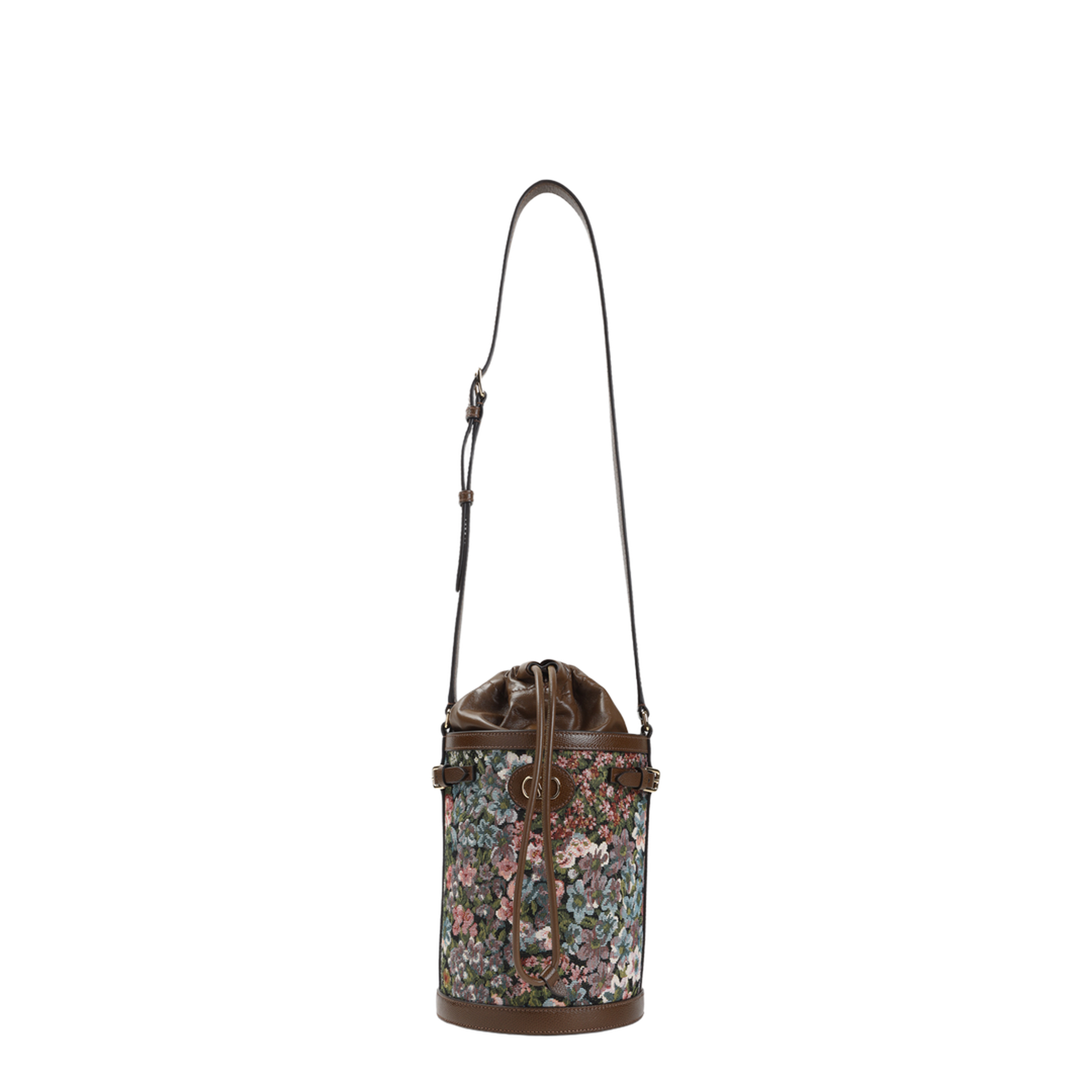 Antibes Medium Cotton Jacquard Bucket Bag - Brown - Image 2