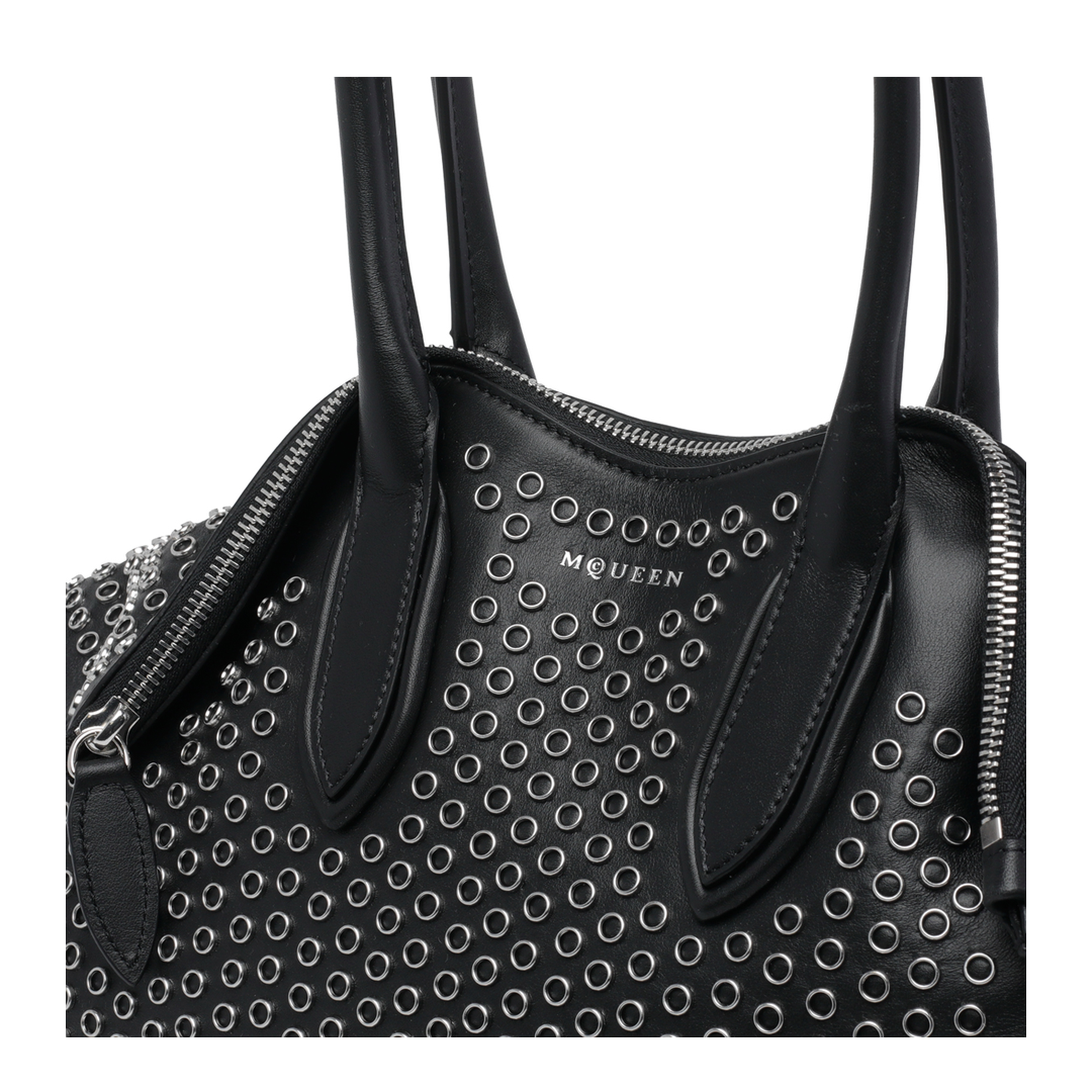 Manta Medium Calf Leather Shoulder Bag - Black - Image 4