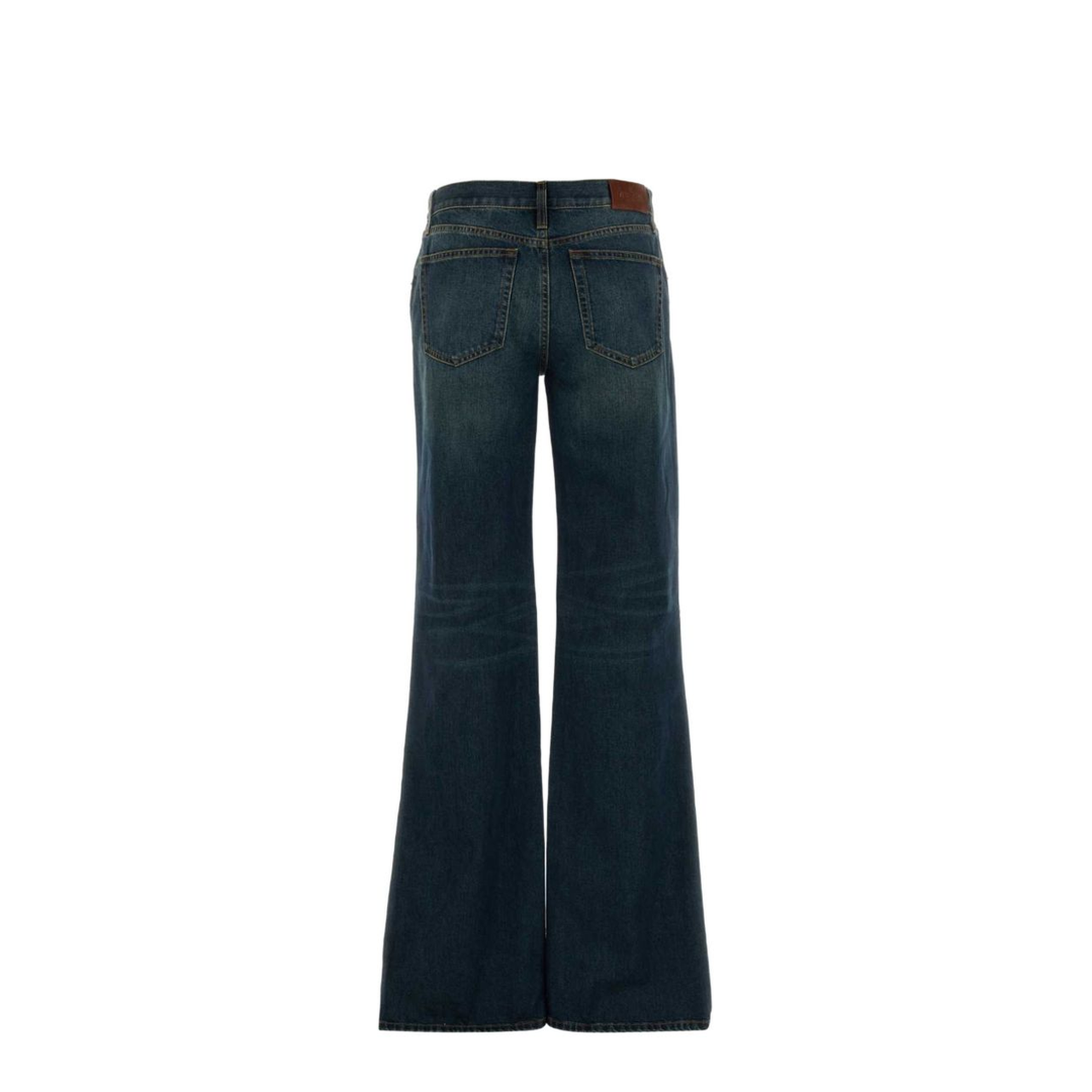 Denim Jeans with Horsebit Detail - Image 2