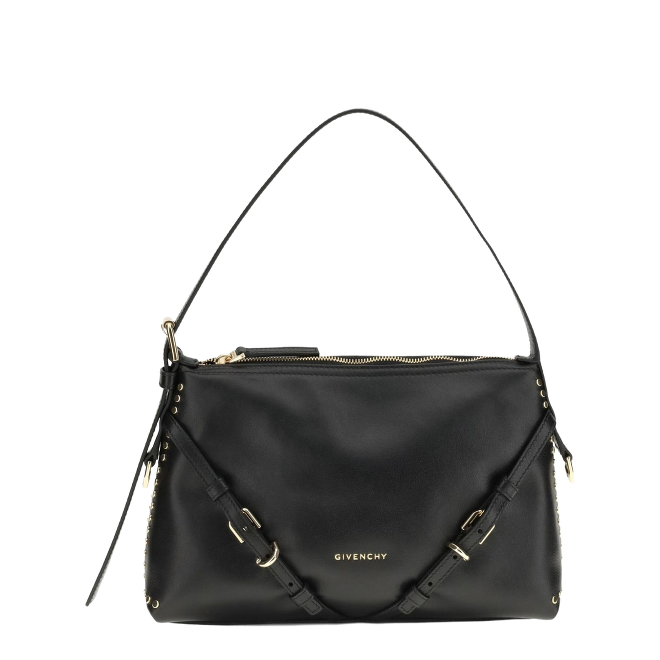 Voyou Mini Calfskin Shoulder Bag - Black - Image 1