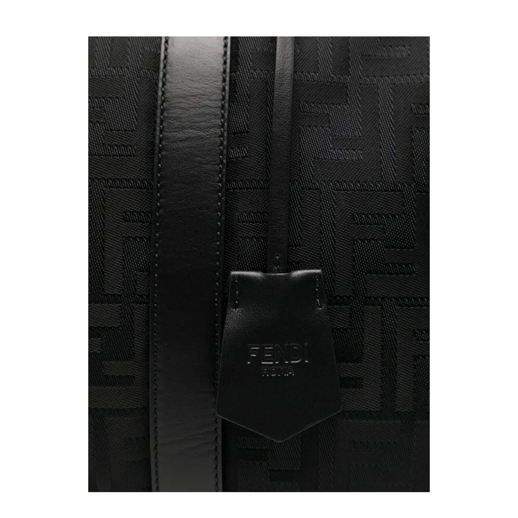 Medium Nylon Travel Bag - Black - Image 5