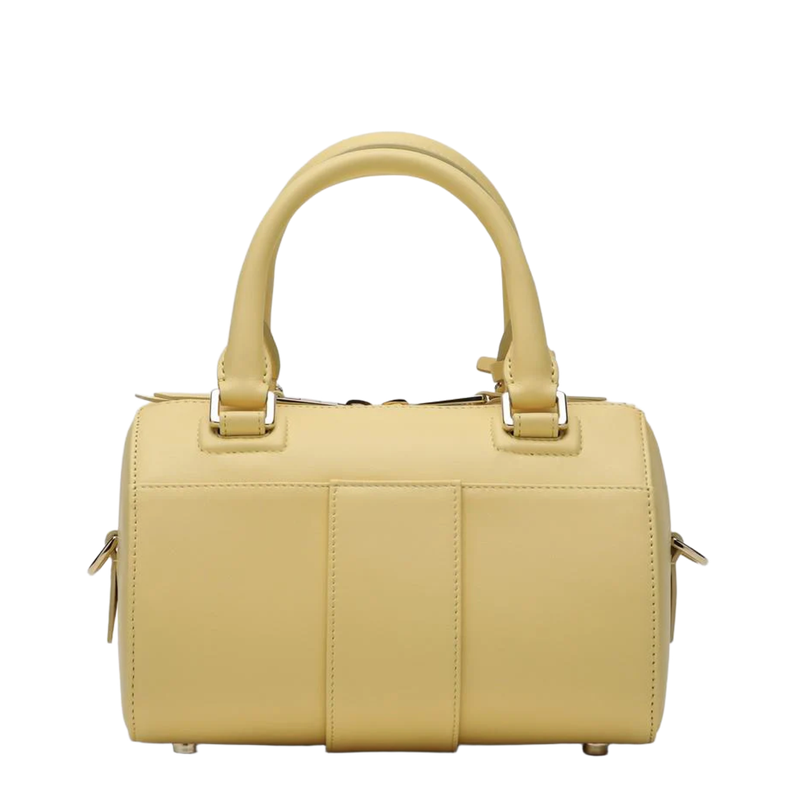 Yellow Leather Bowling Bag - Image 2