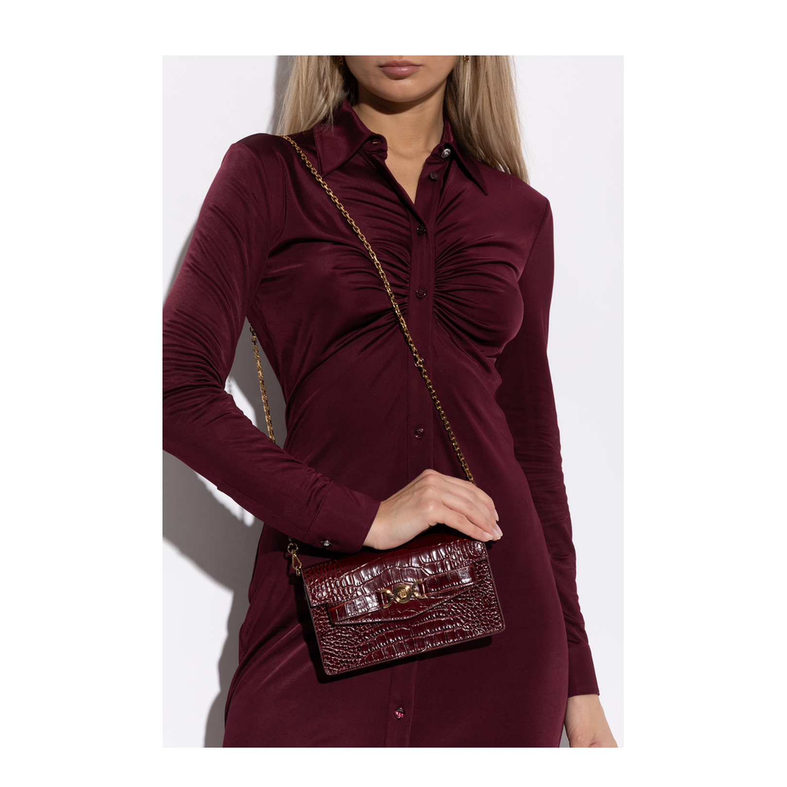 Chain Wallet Burgundy - Image 2