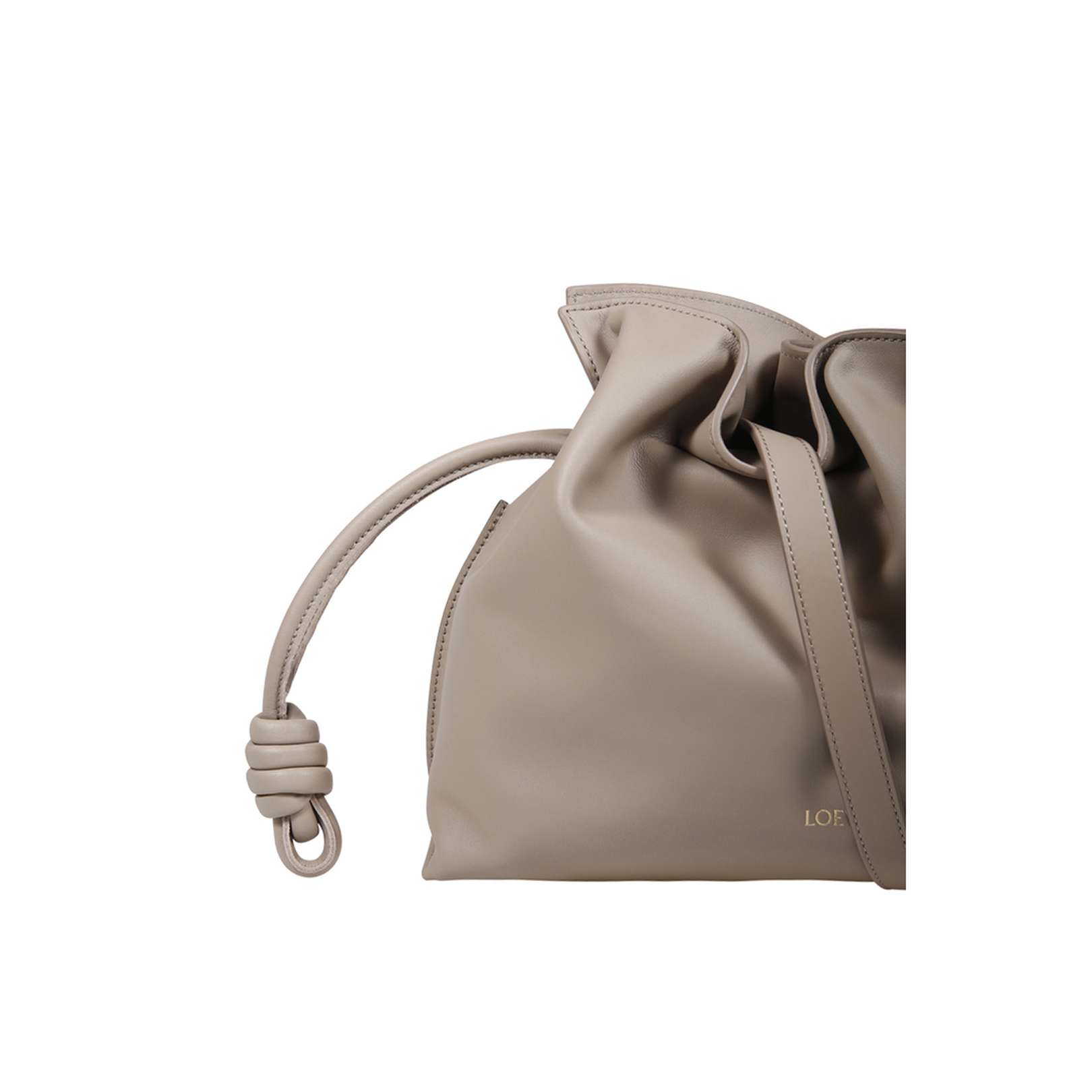 Flamenco Medium Calfskin Clutch Bag - Beige - Image 4